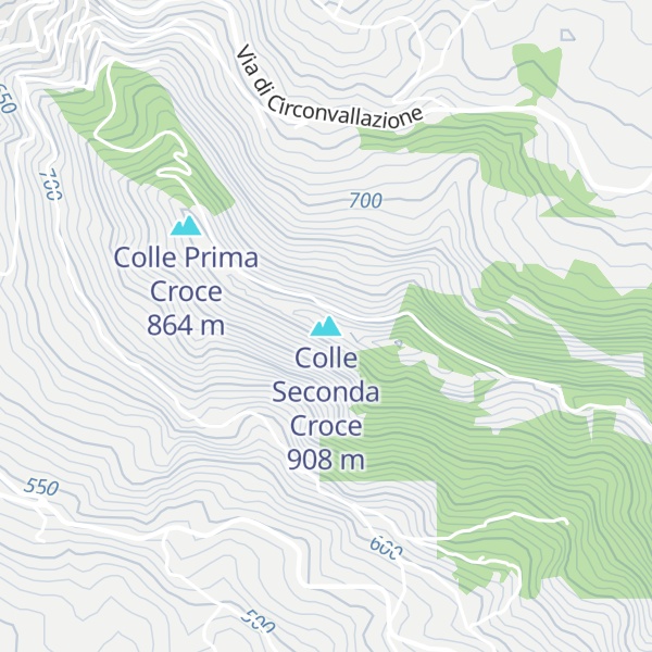 Map of Colle Seconda Croce