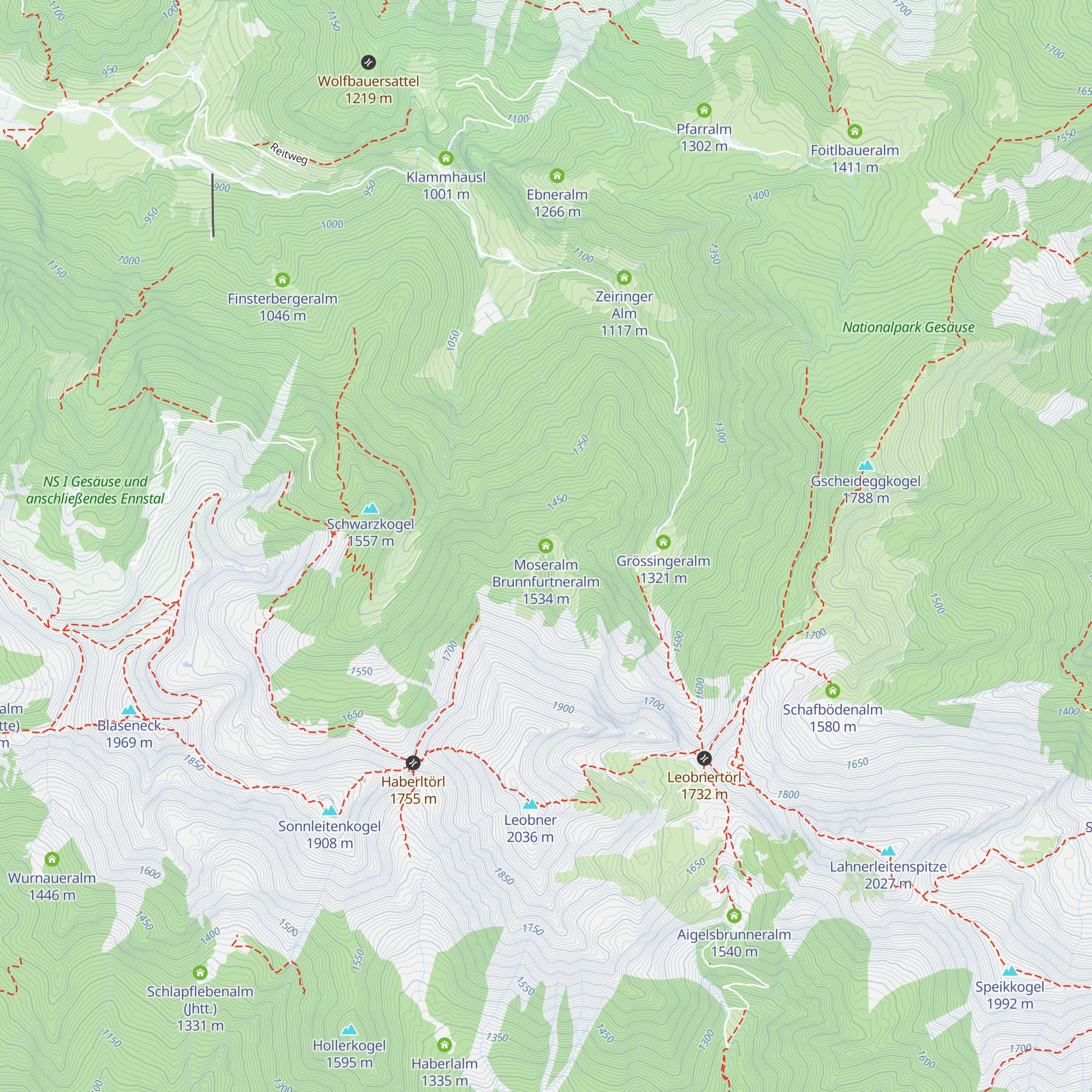 Moseralm Brunnfurtneralm map