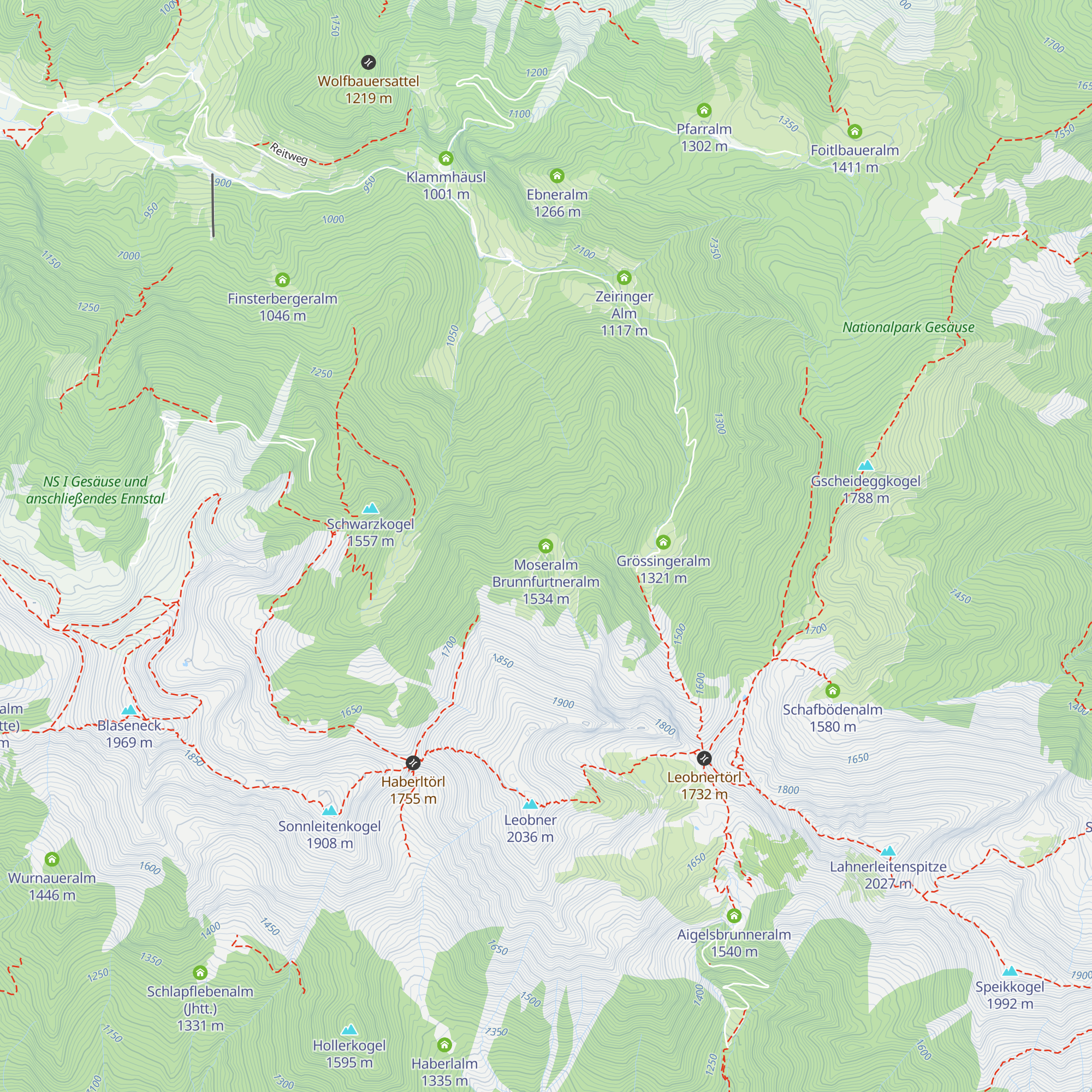 Moseralm Brunnfurtneralm map