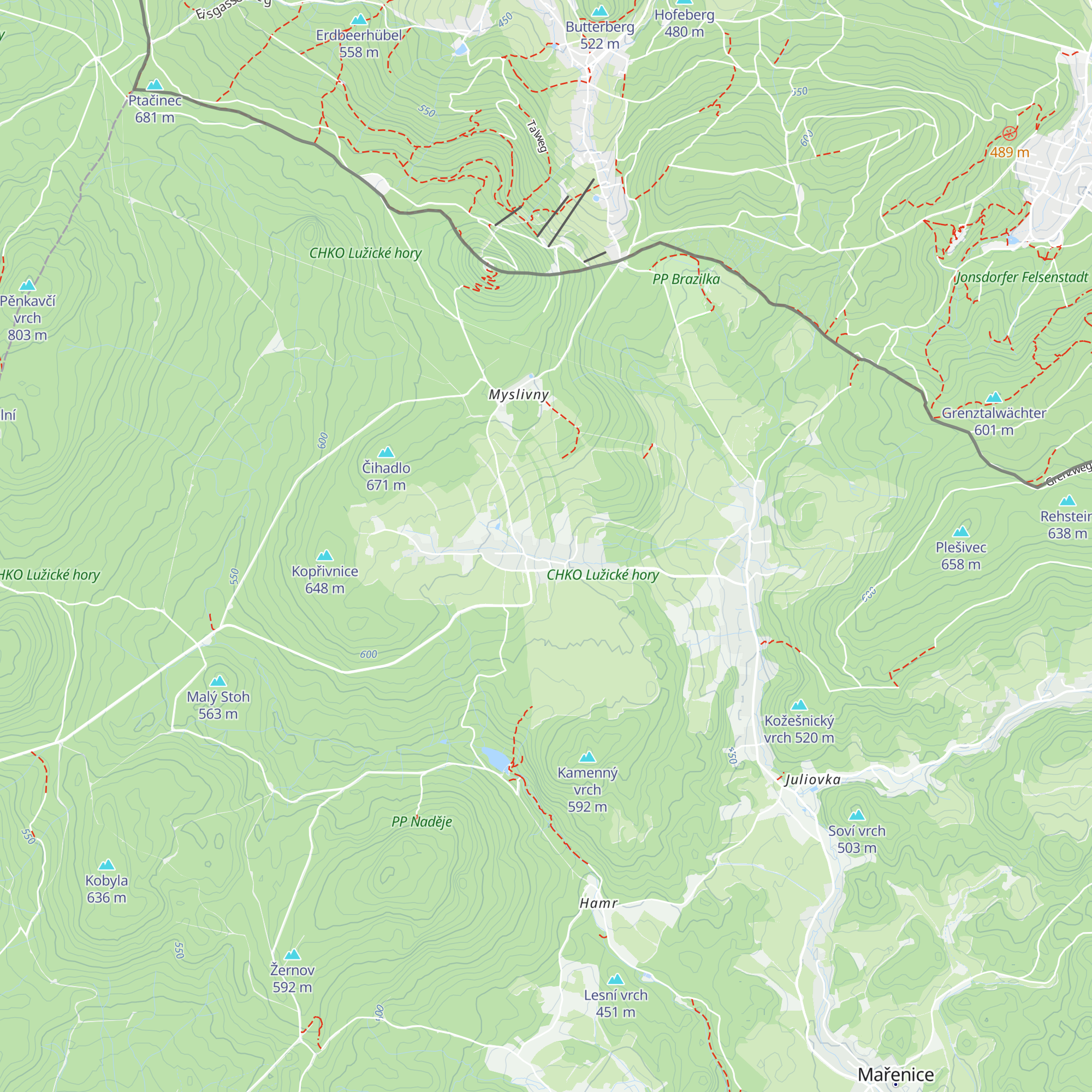 Petrova bouda map