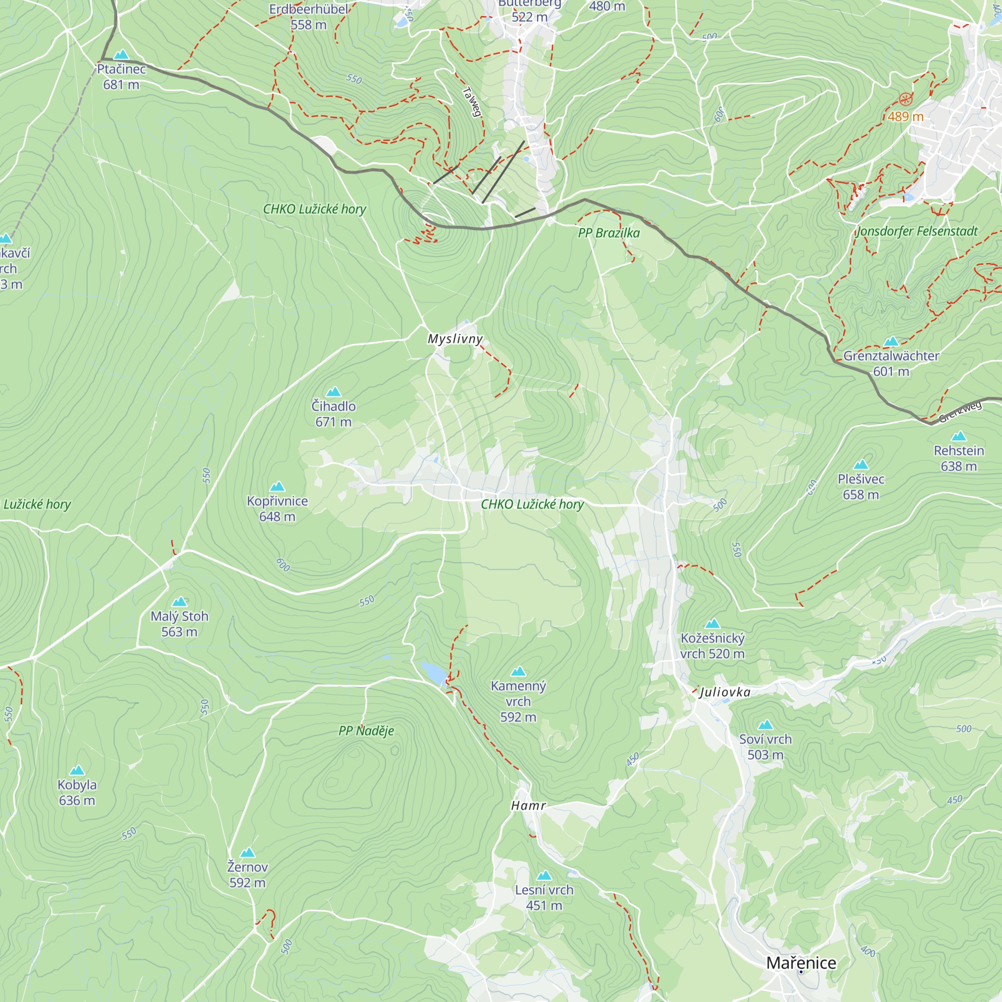 Chata Lužanka map