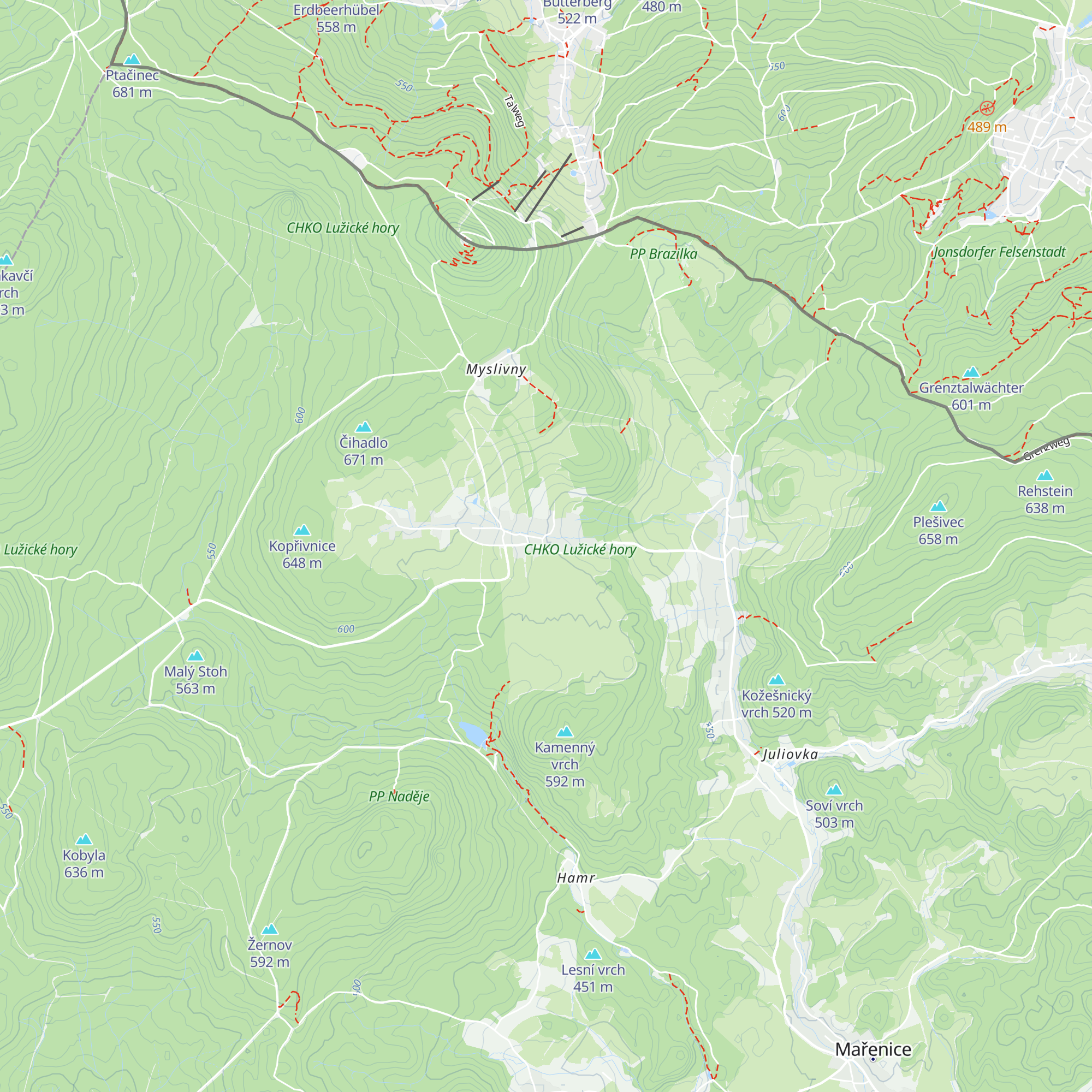 Chata Lužanka map