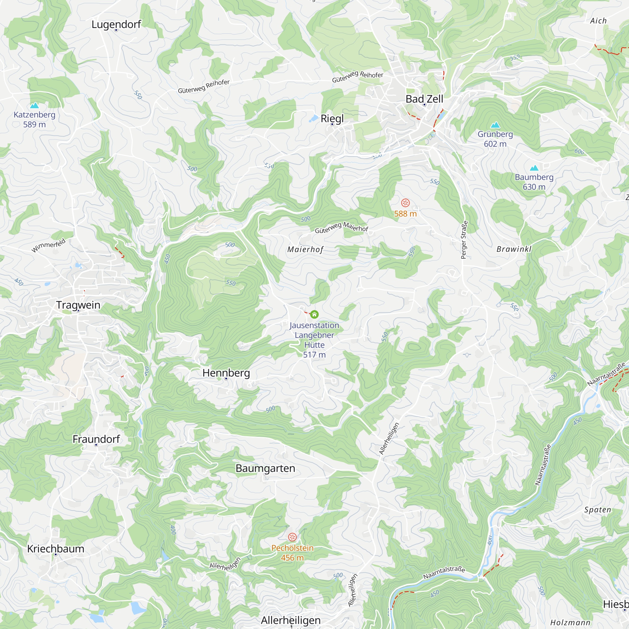 Jausenstation Langebner Hütte map