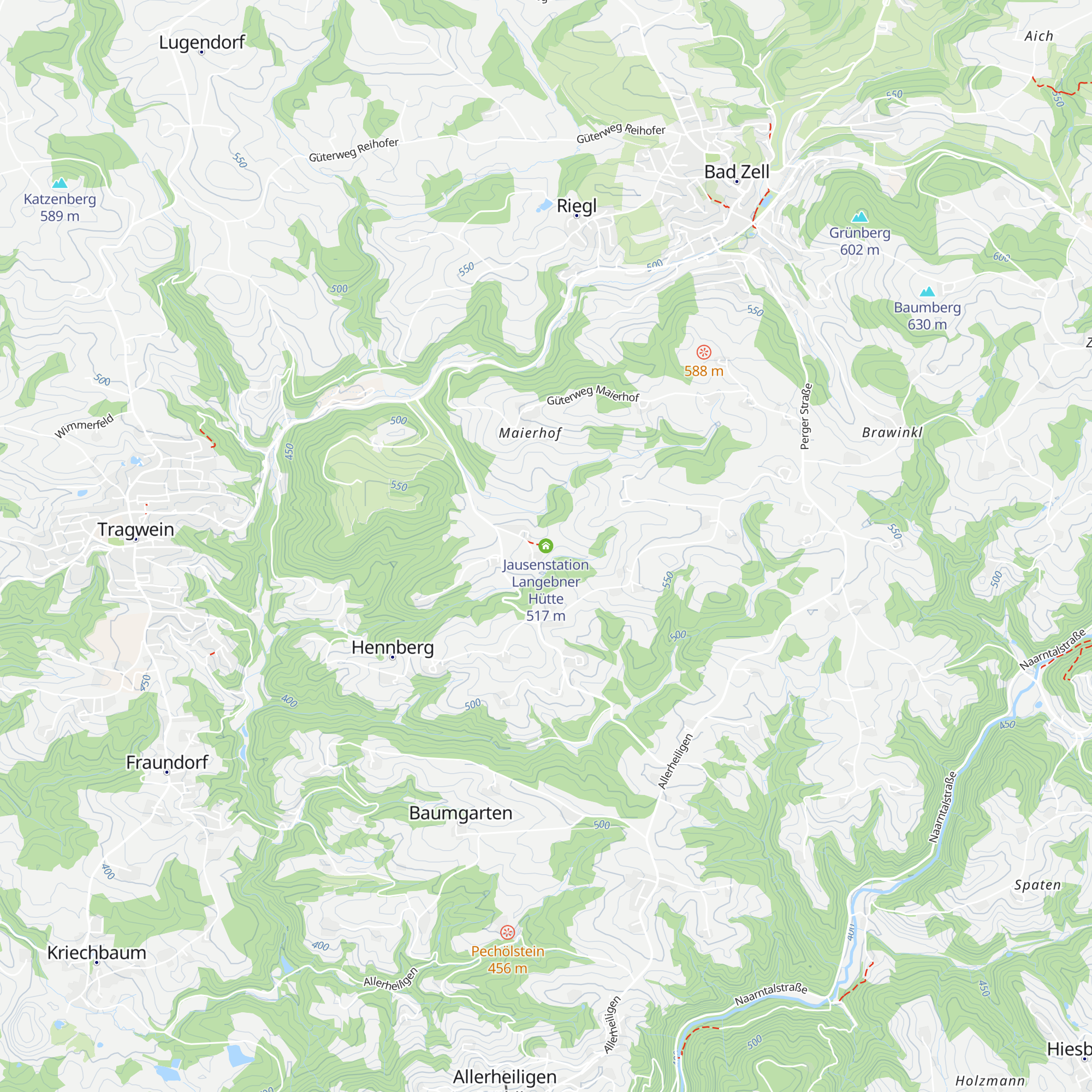 Jausenstation Langebner Hütte map