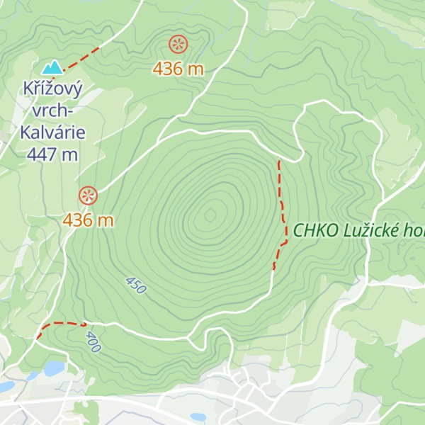 Map of Zelený vrch
