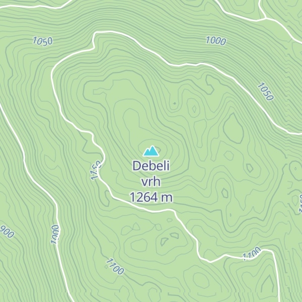 Map of Debeli vrh