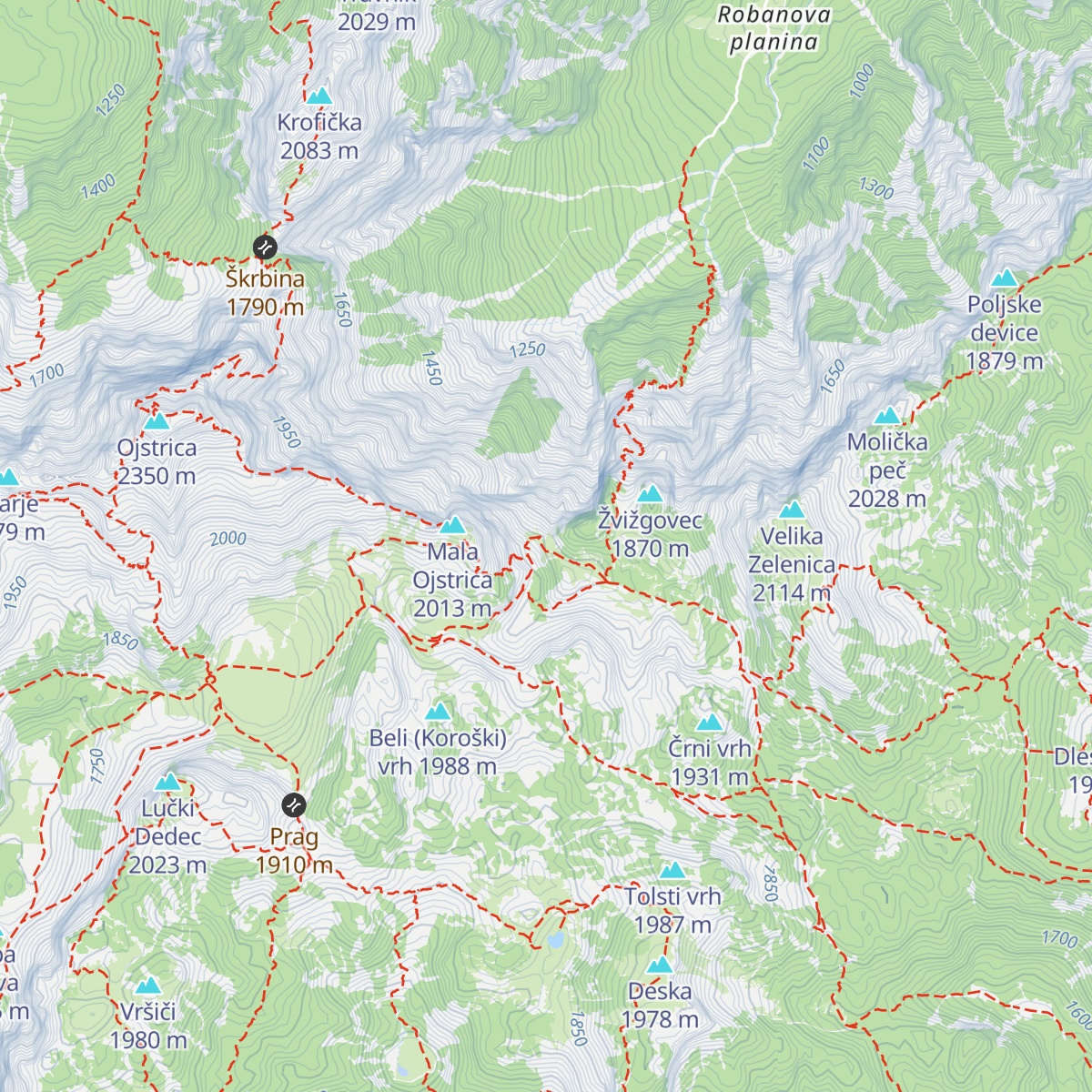 Kocbekovo zavetišče pod Ojstrico map