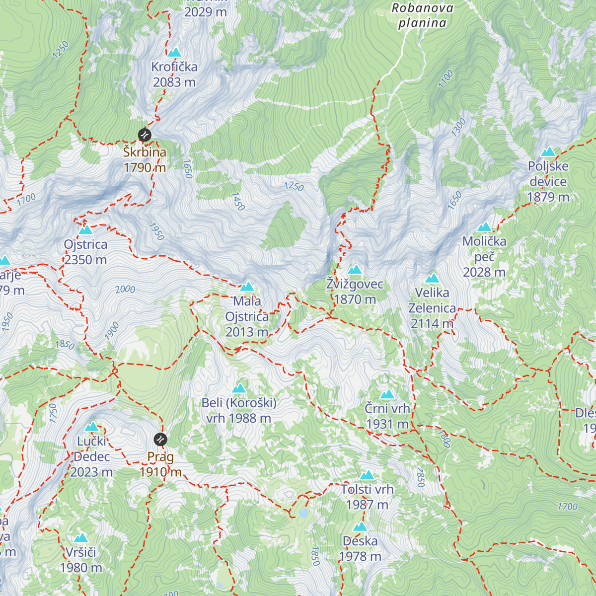 Kocbekovo zavetišče pod Ojstrico map