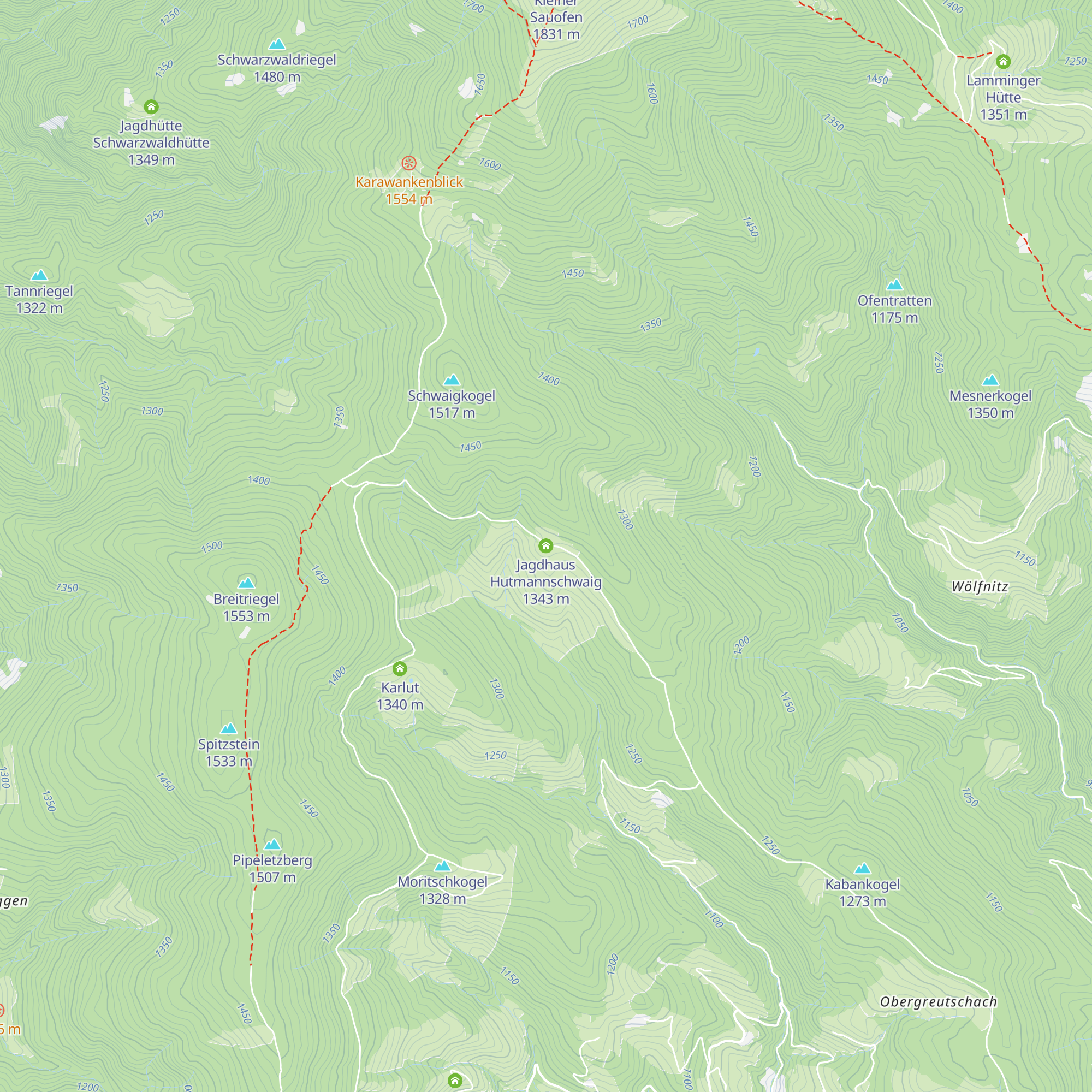 Jagdhaus Hutmannschwaig map