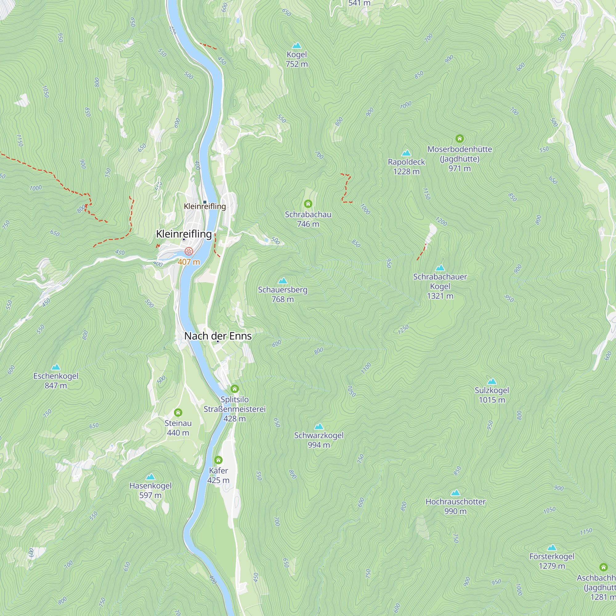 Schwarzkogelhütte Jhtt. map