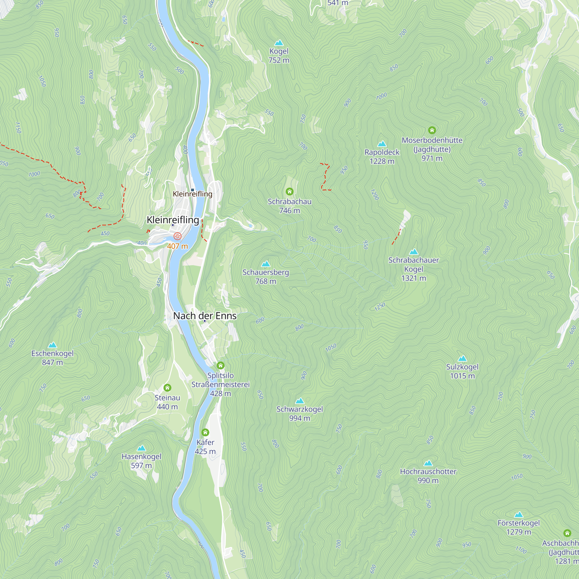Schwarzkogelhütte Jhtt. map