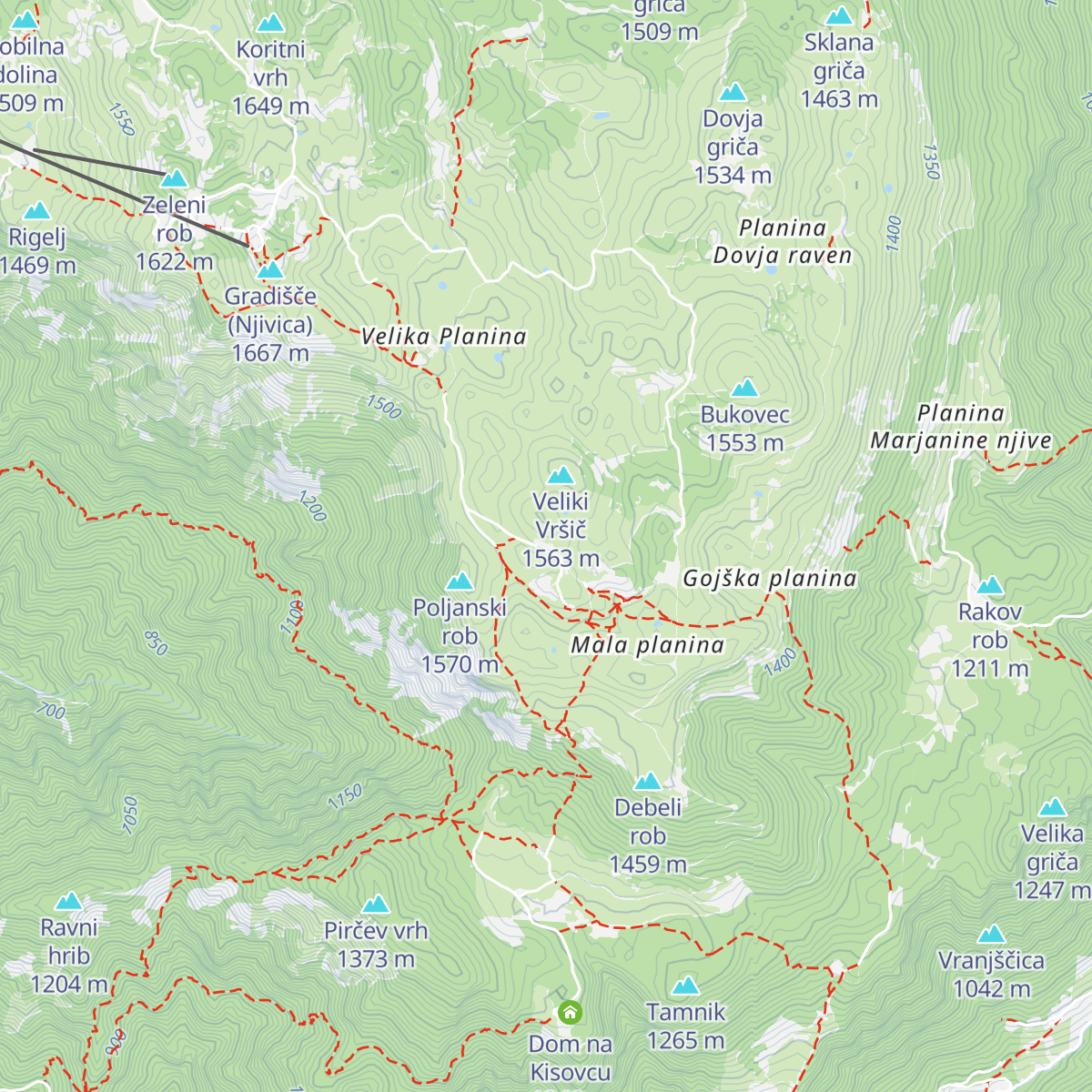 Domžalski dom na Mali Planini map
