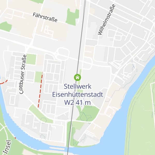 Map of Stellwerk Eisenhüttenstadt W2