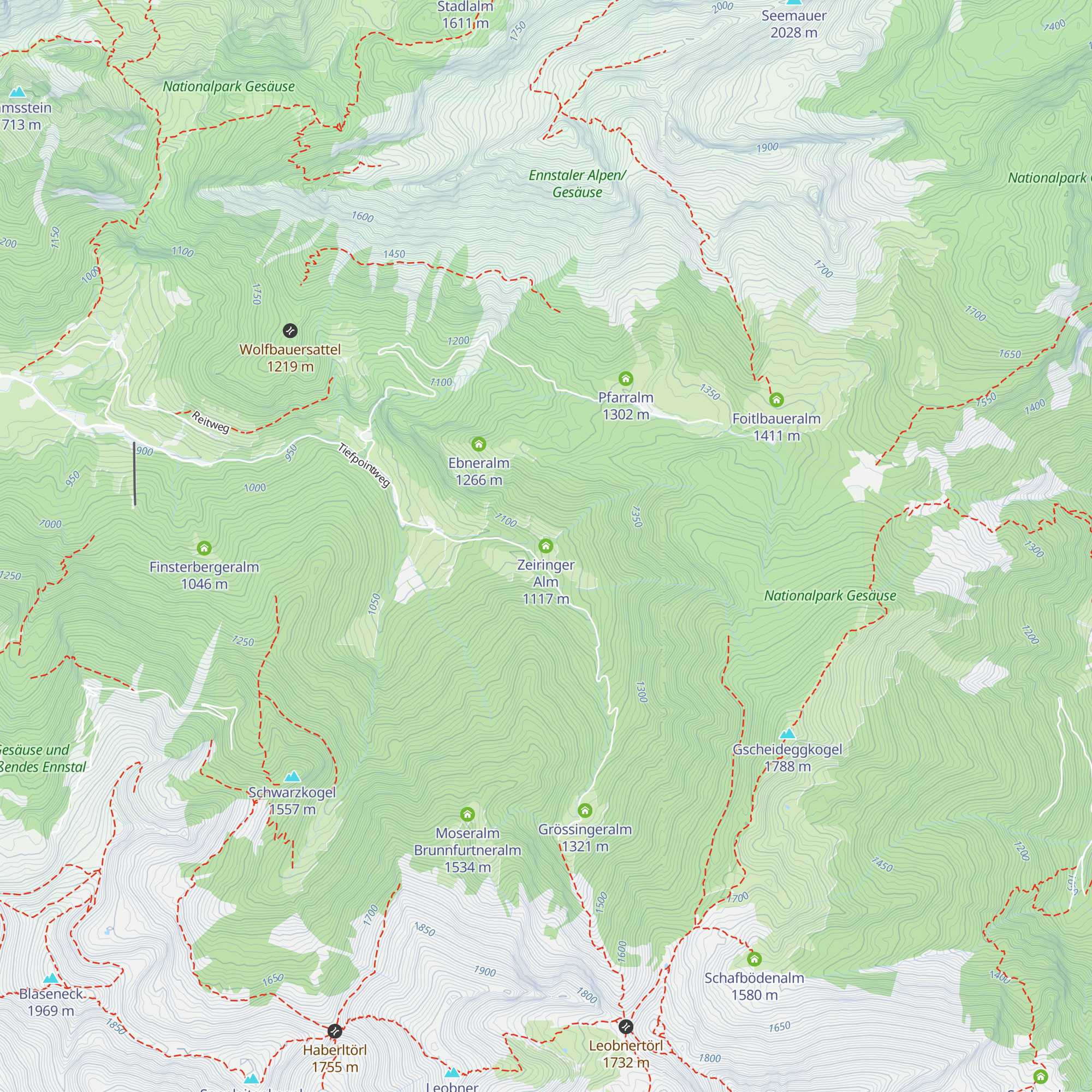 Zeiringer Alm map