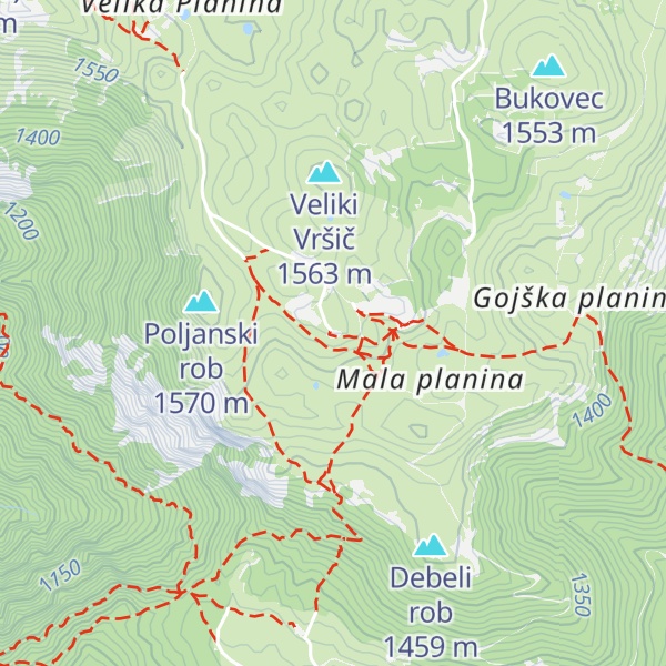 Map of Črnuški dom na Mali Planini