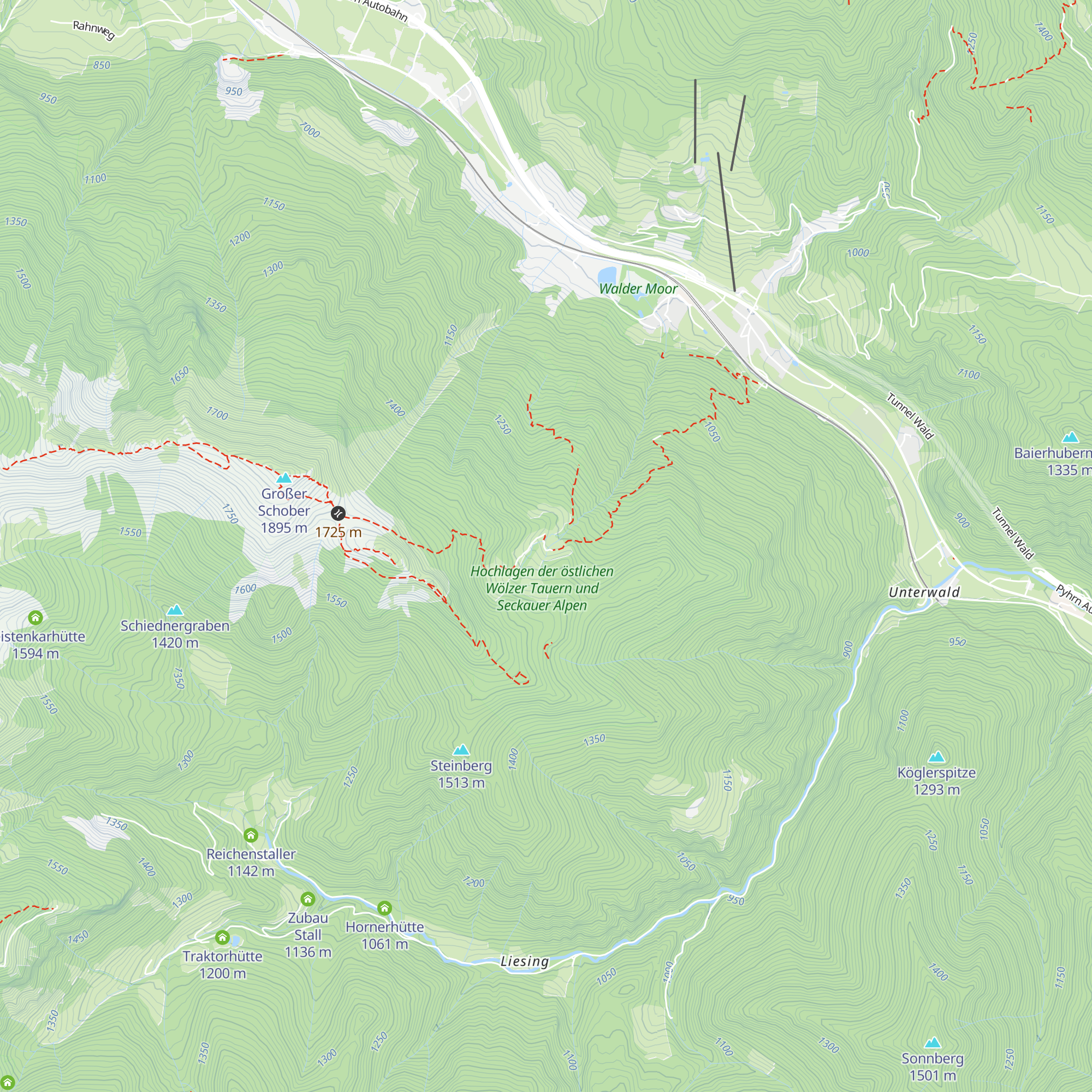 Schwarzbeeralm map