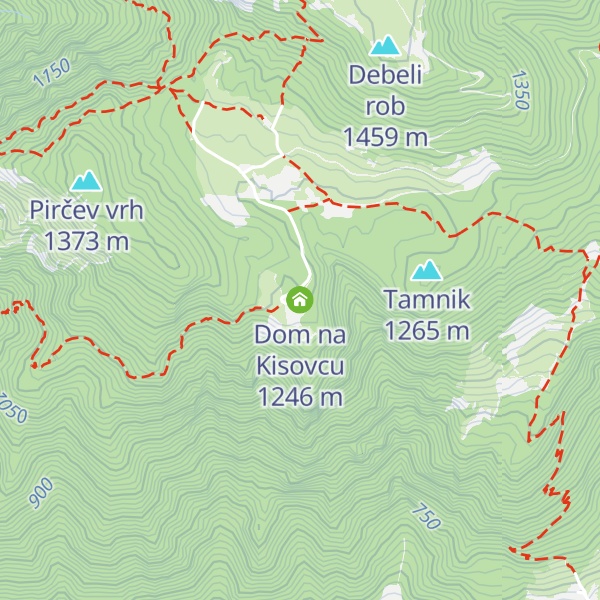 Map of Dom na Kisovcu