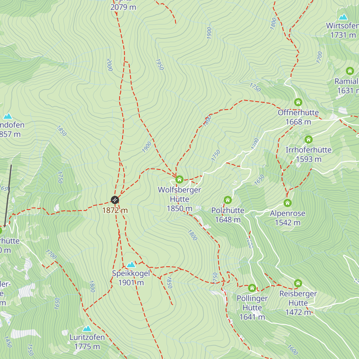 Wolfsberger Hütte map