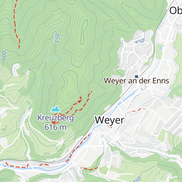 Map of Kreuzberg-Ritter Schutzhütte