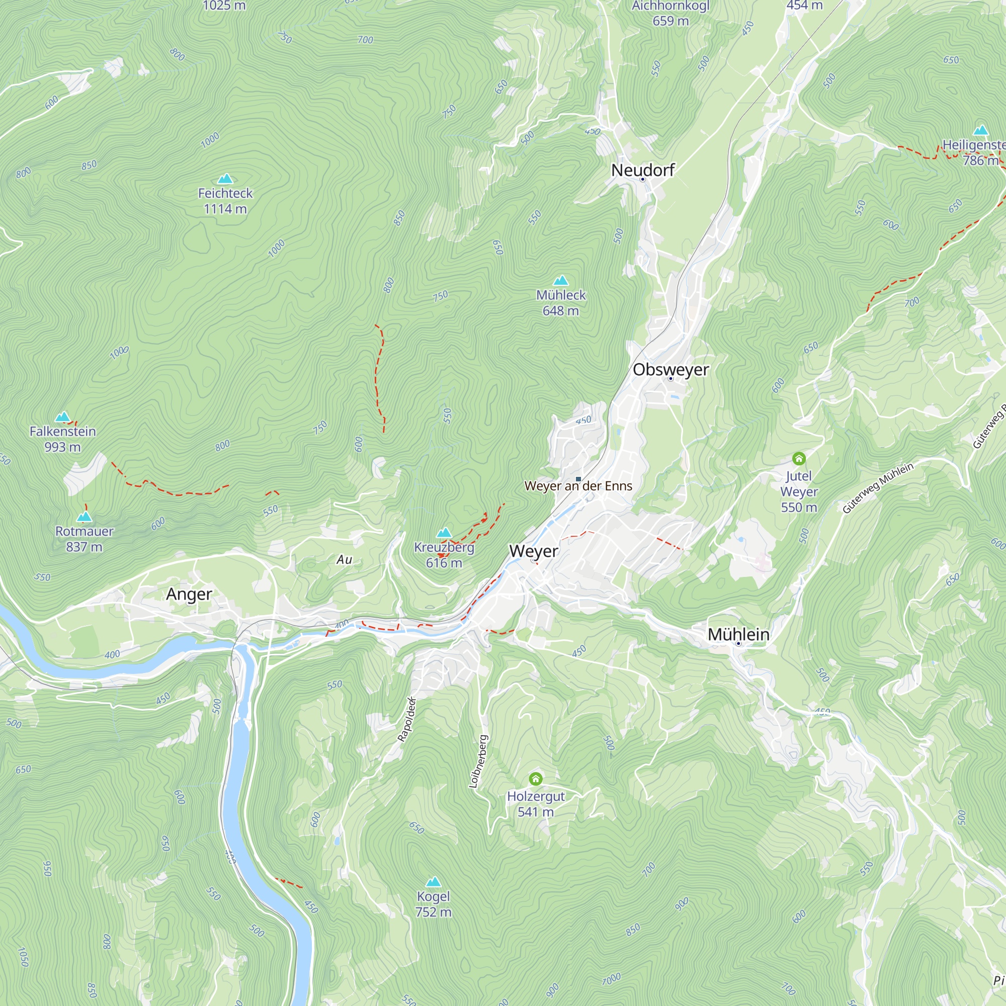 Kreuzberg-Ritter Schutzhütte map
