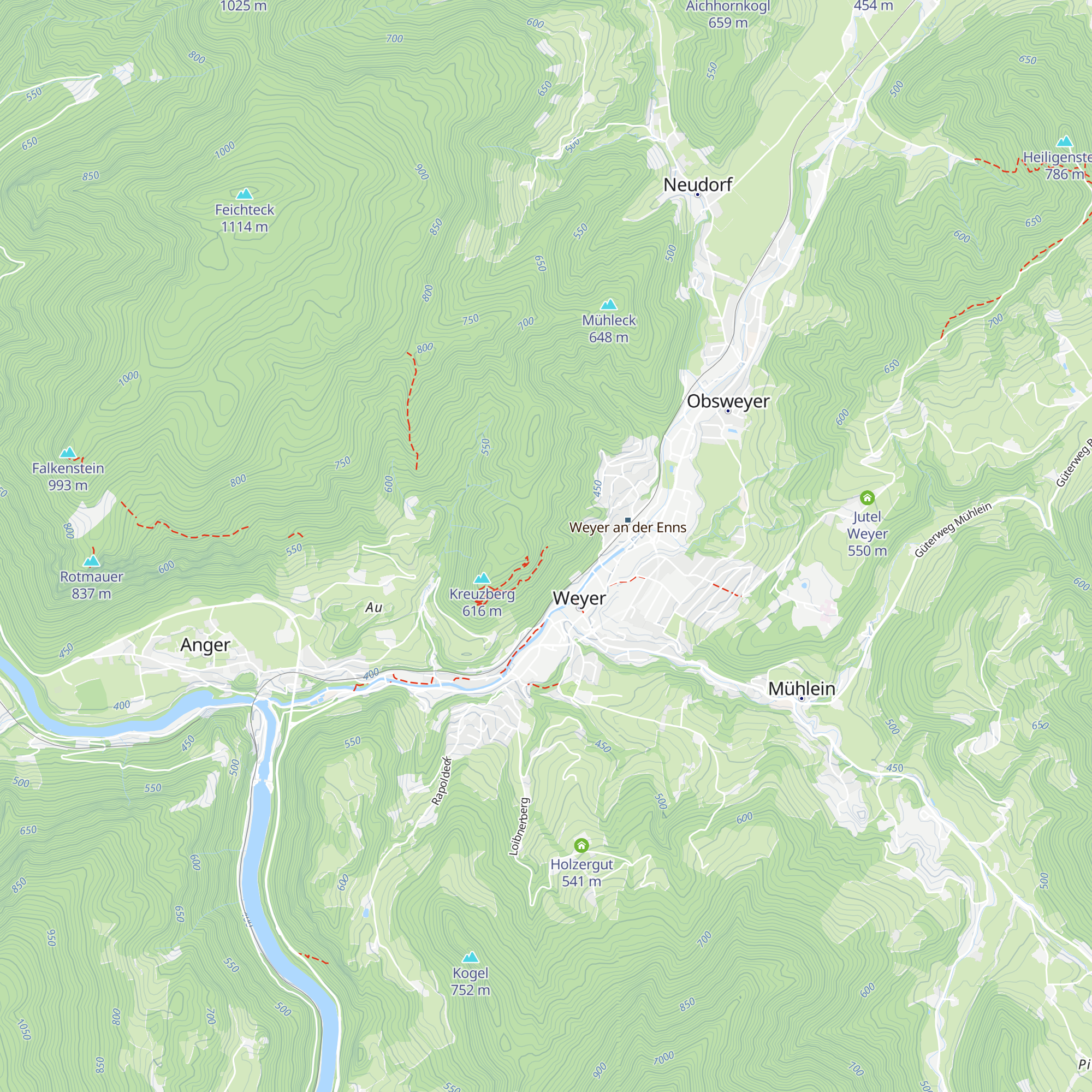 Kreuzberg-Ritter Schutzhütte map