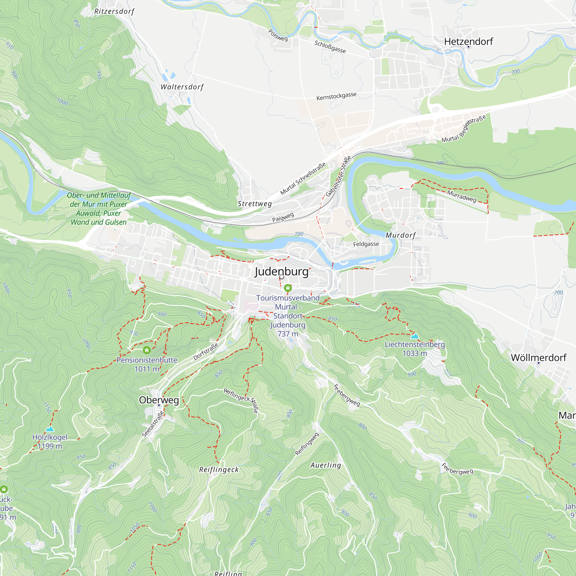 Tourismusverband Murtal - Standort Judenburg map