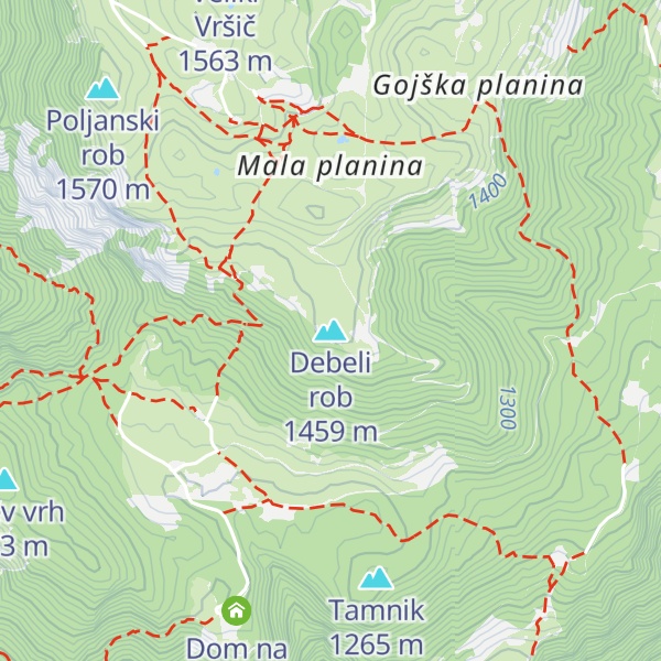 Map of Debeli rob