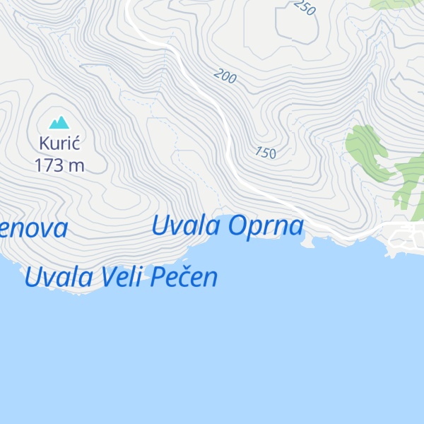 Map of Oprna beach bar