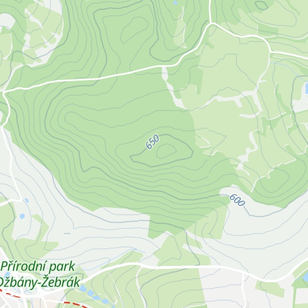 Map of Čeřenská hora