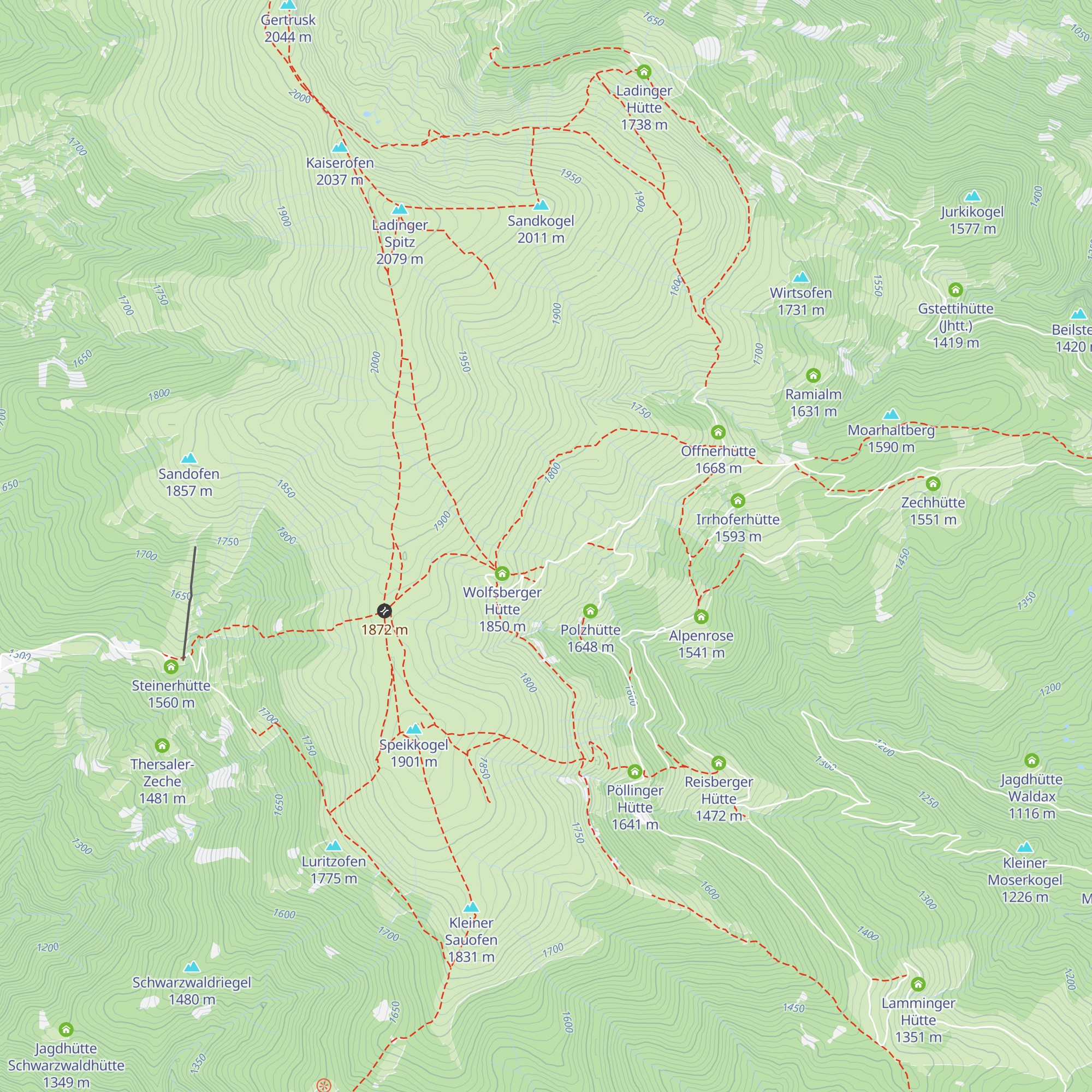 Posseggerhütte map