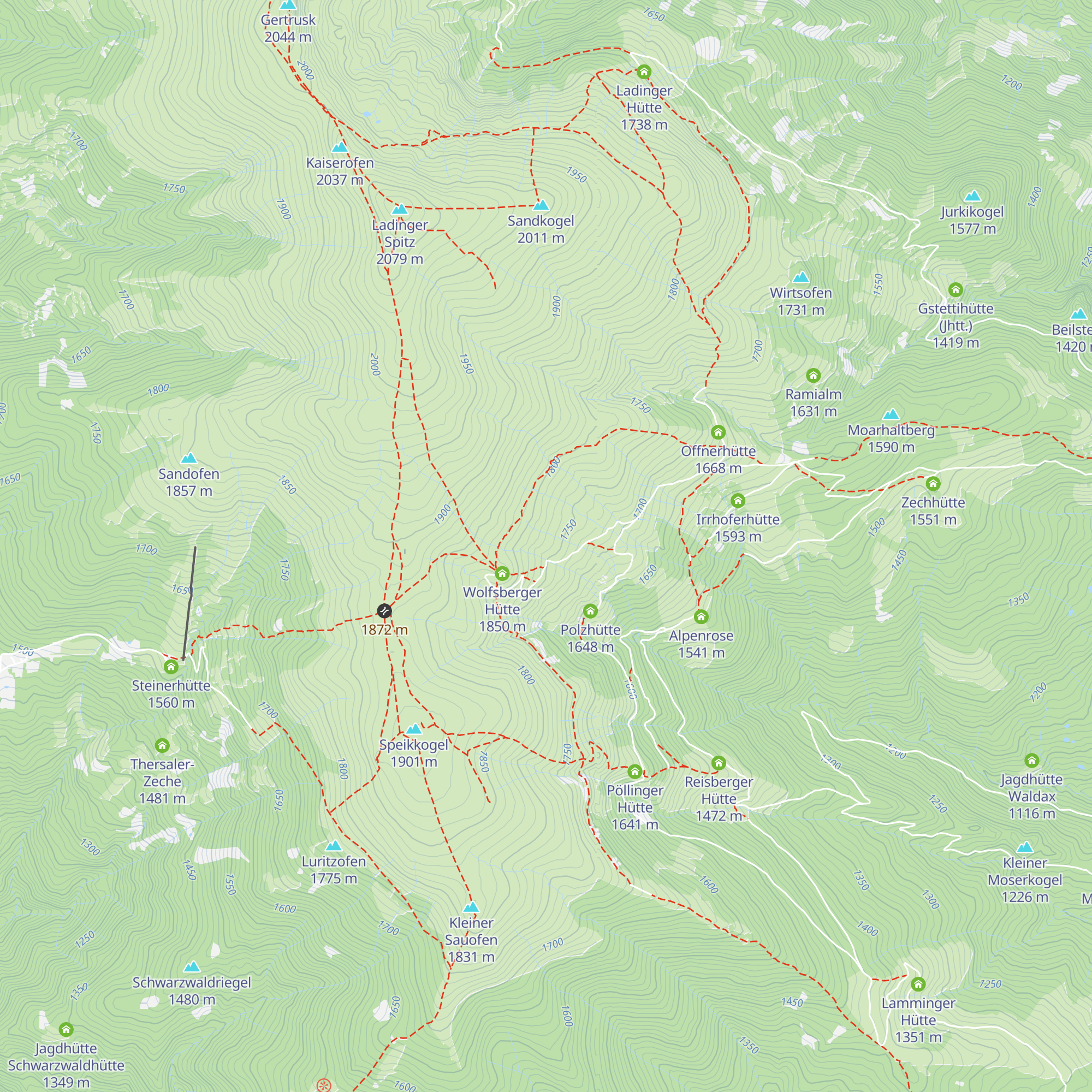 Posseggerhütte map