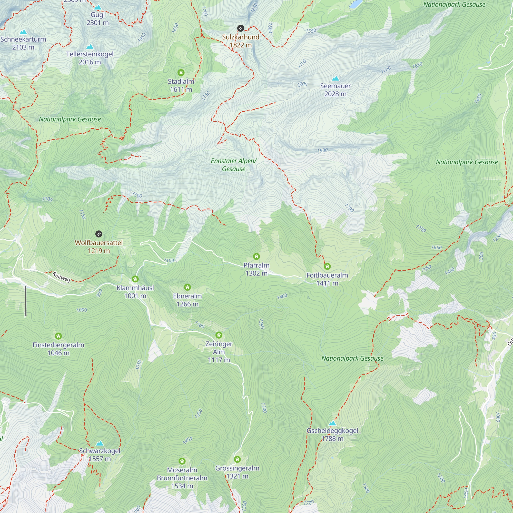 Pfarralm map
