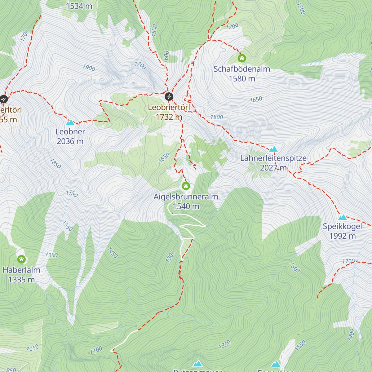 Aigelsbrunneralm map