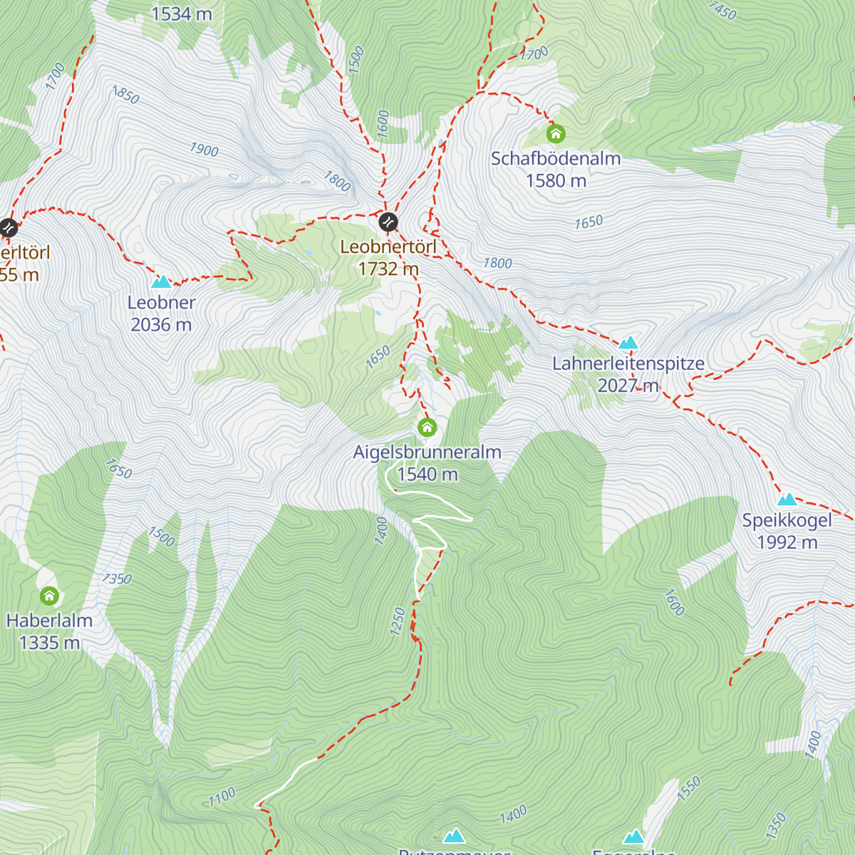 Aigelsbrunneralm map