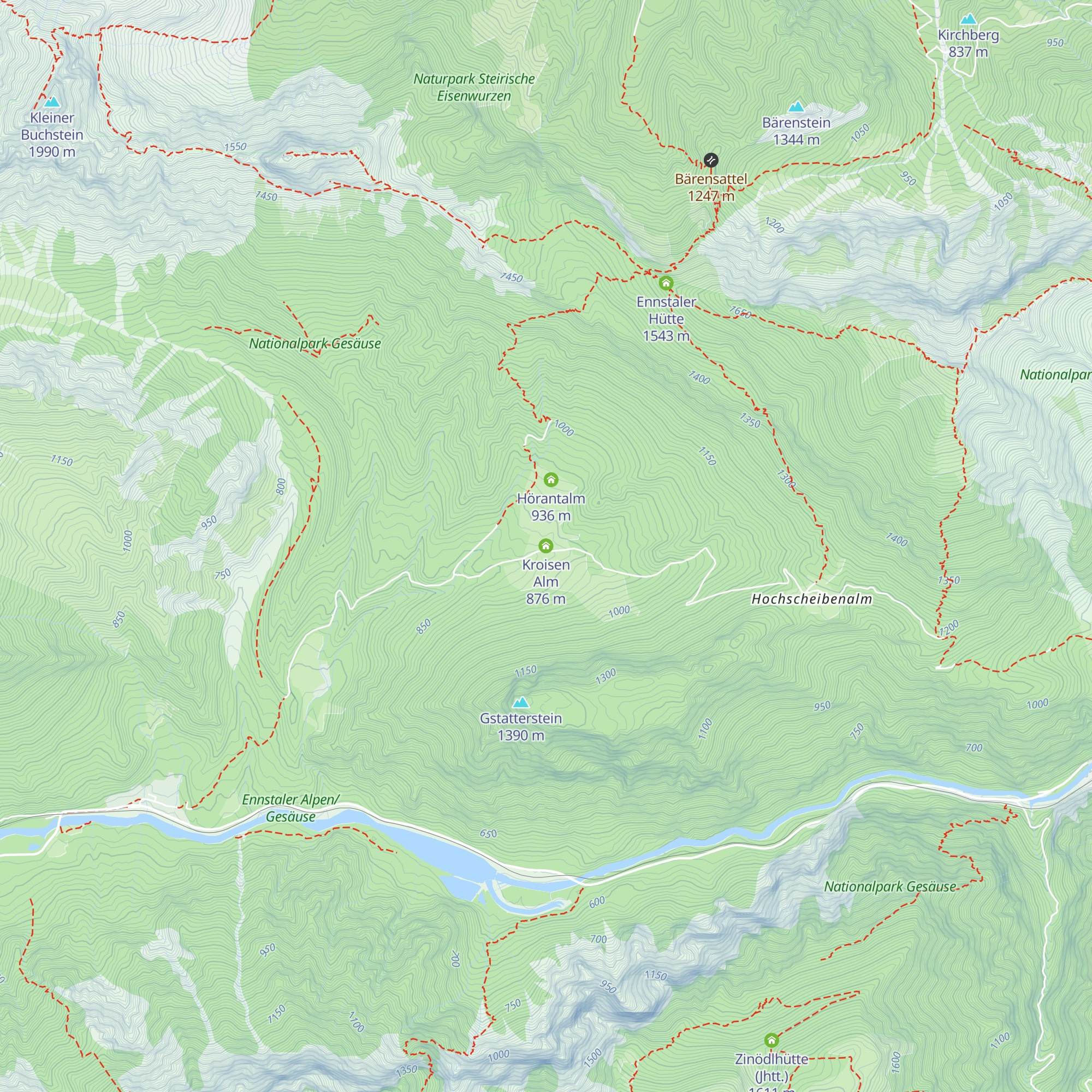 Kroisen Alm map