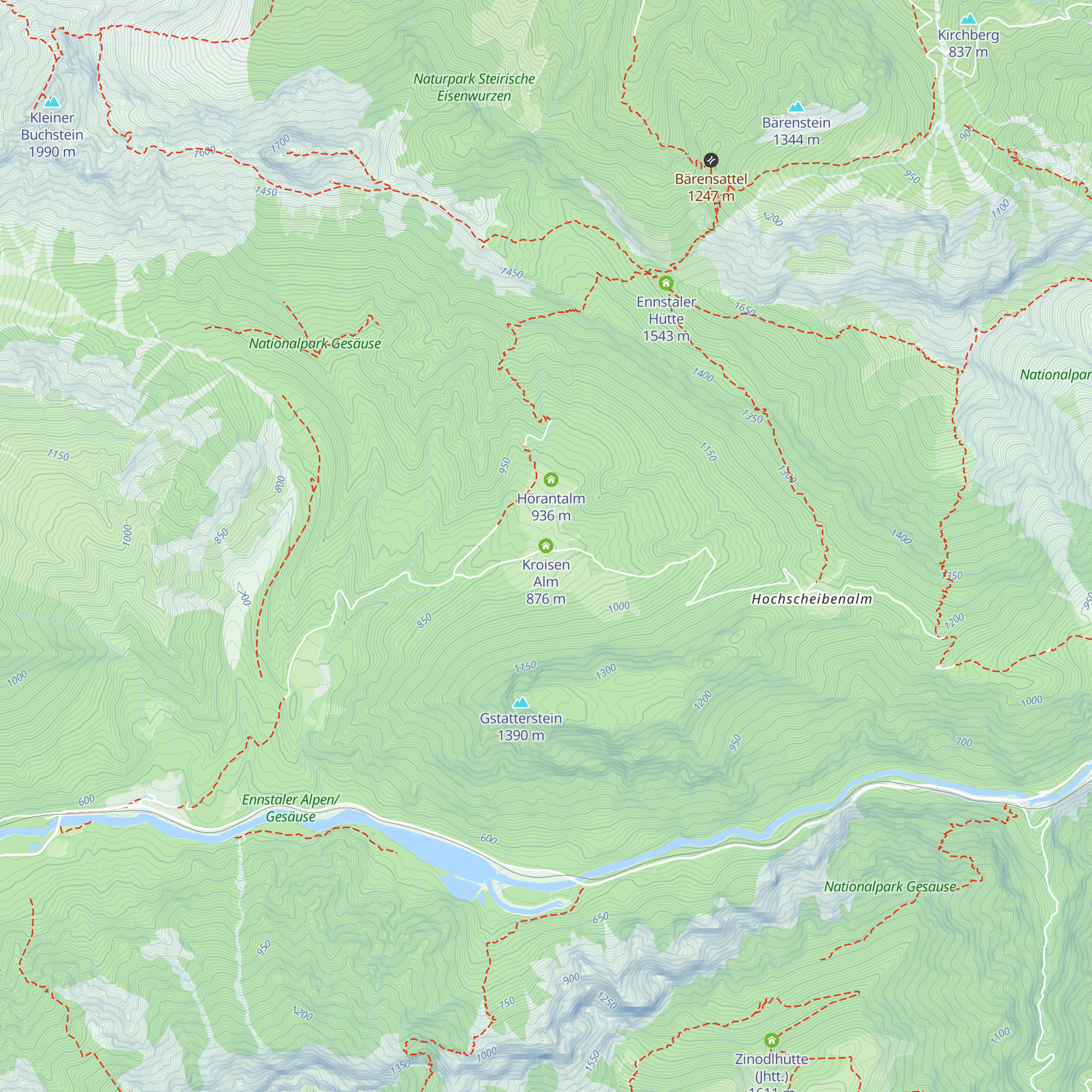 Kroisen Alm map