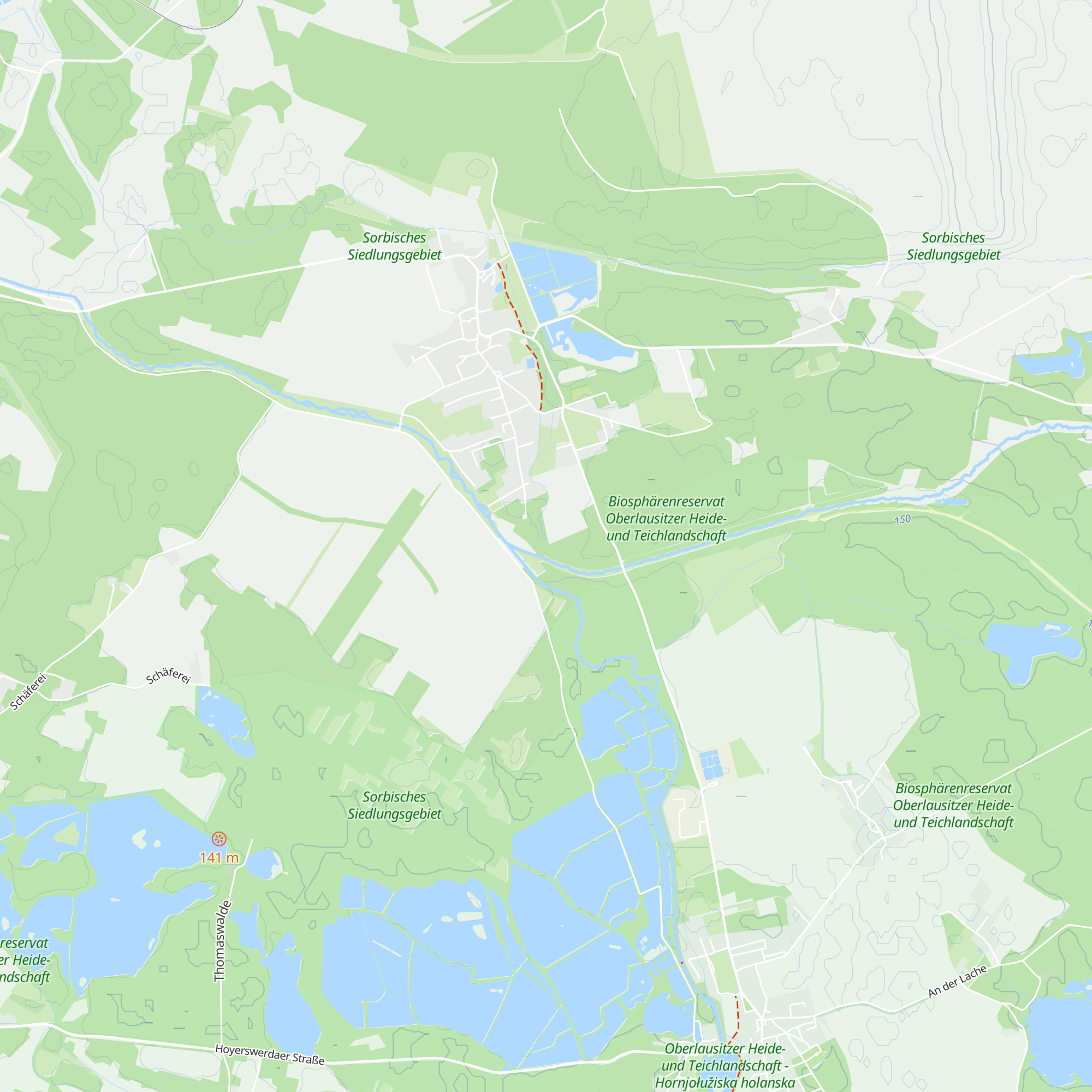 Rasthütte am vereinten Schöps map