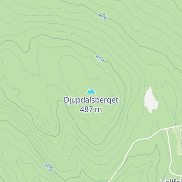 Map of Djupdalsberget