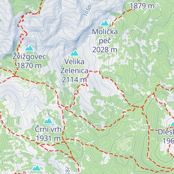 Map of Veliki vrh (Veža)