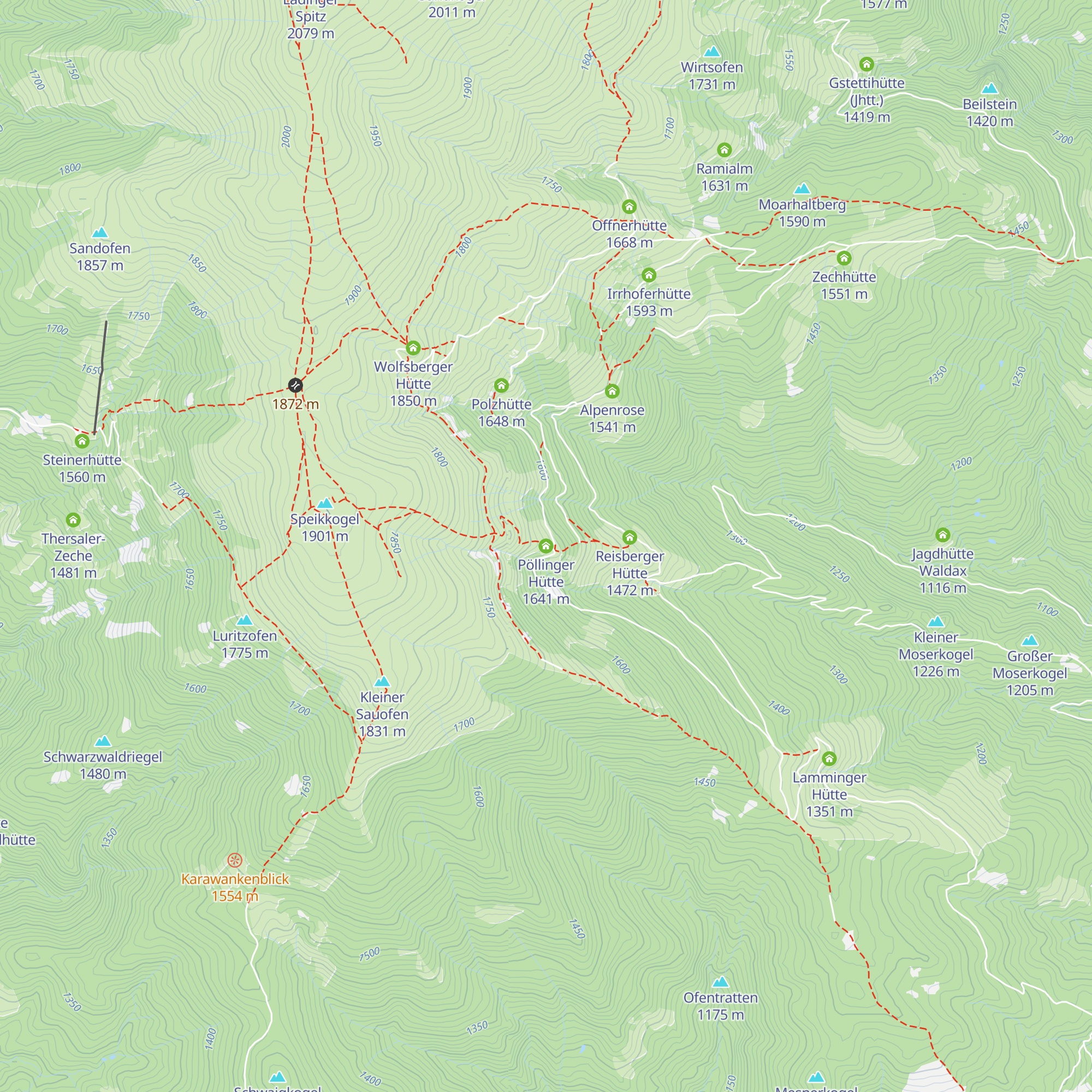 Pöllinger Hütte map