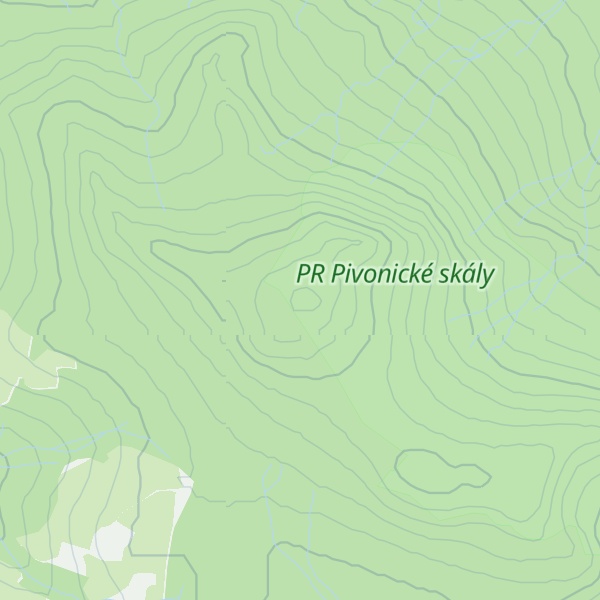 Map of Pivonické skály