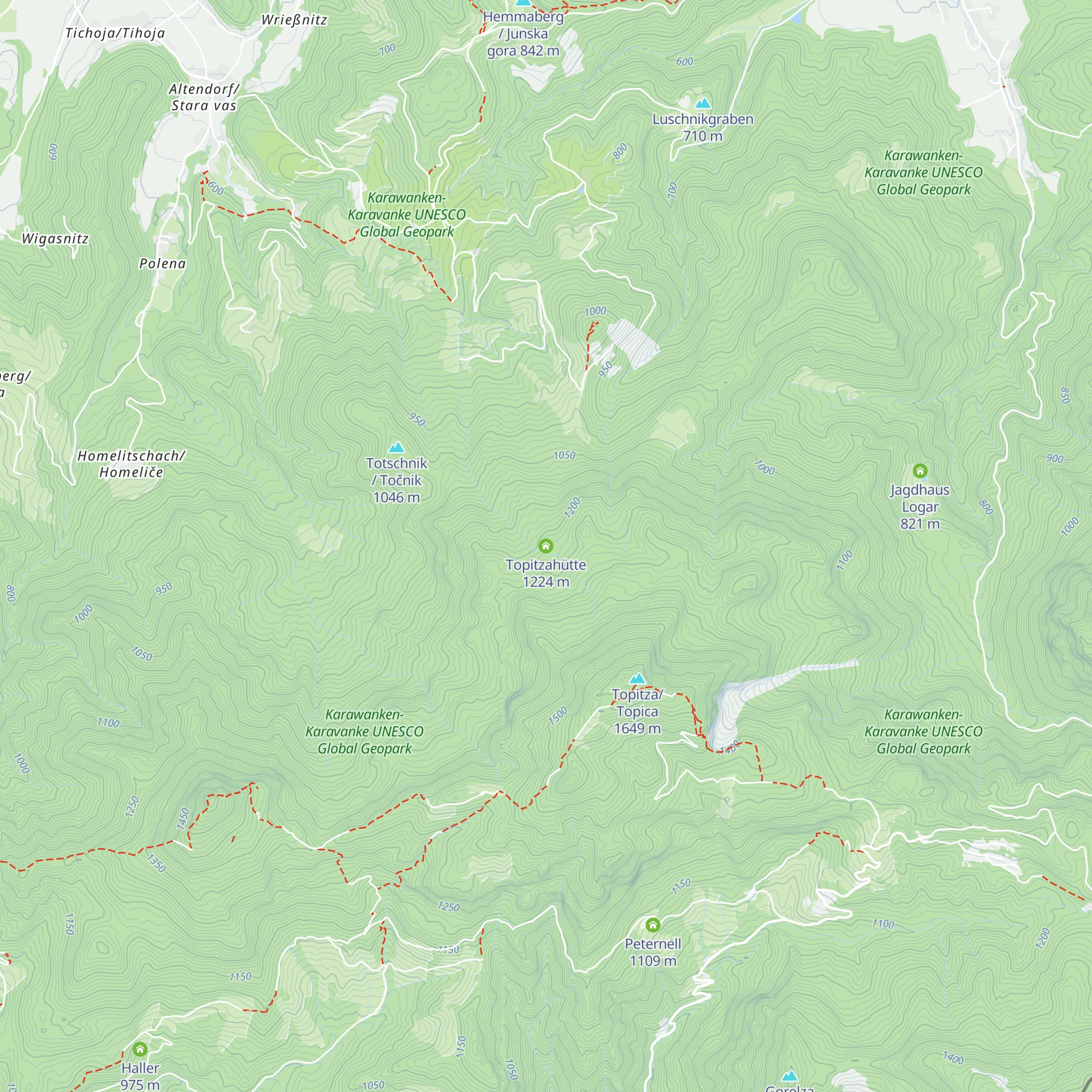 Topitzahütte map