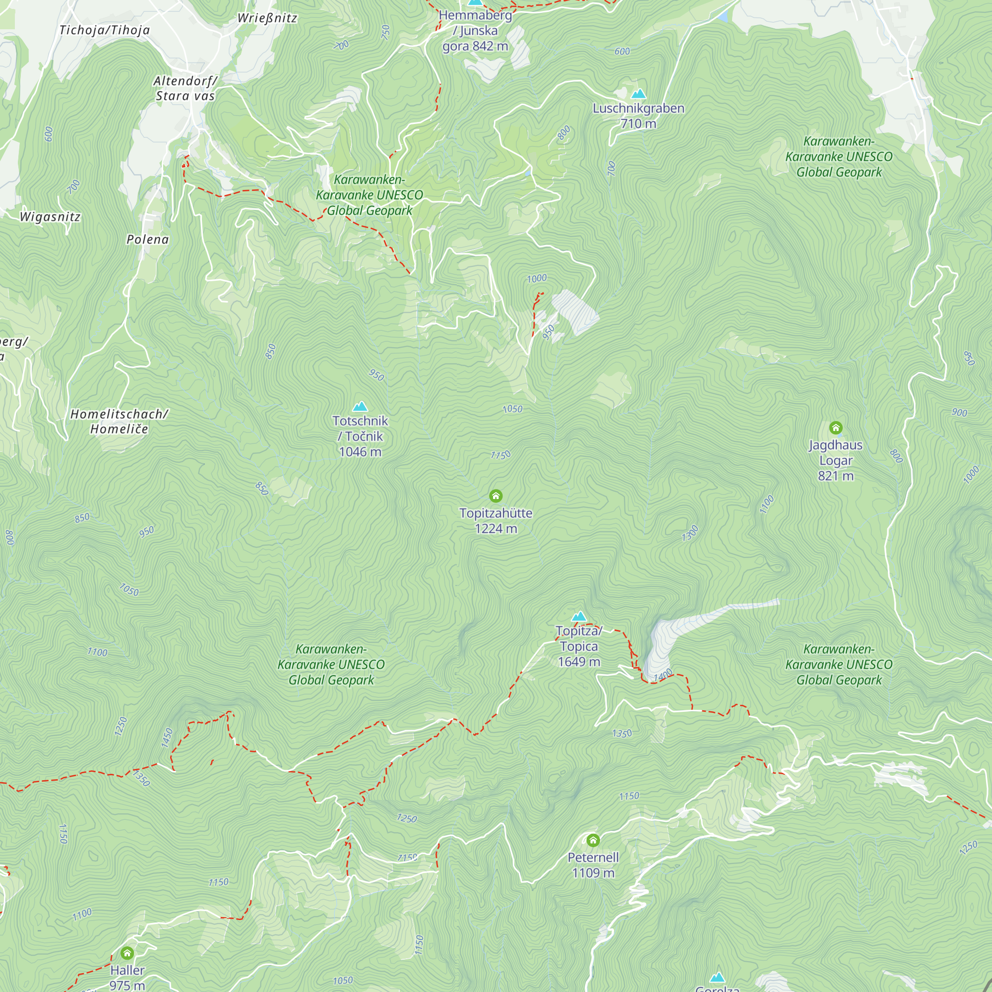 Topitzahütte map