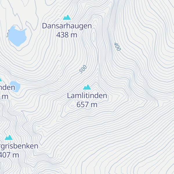 Map of Lamlitinden