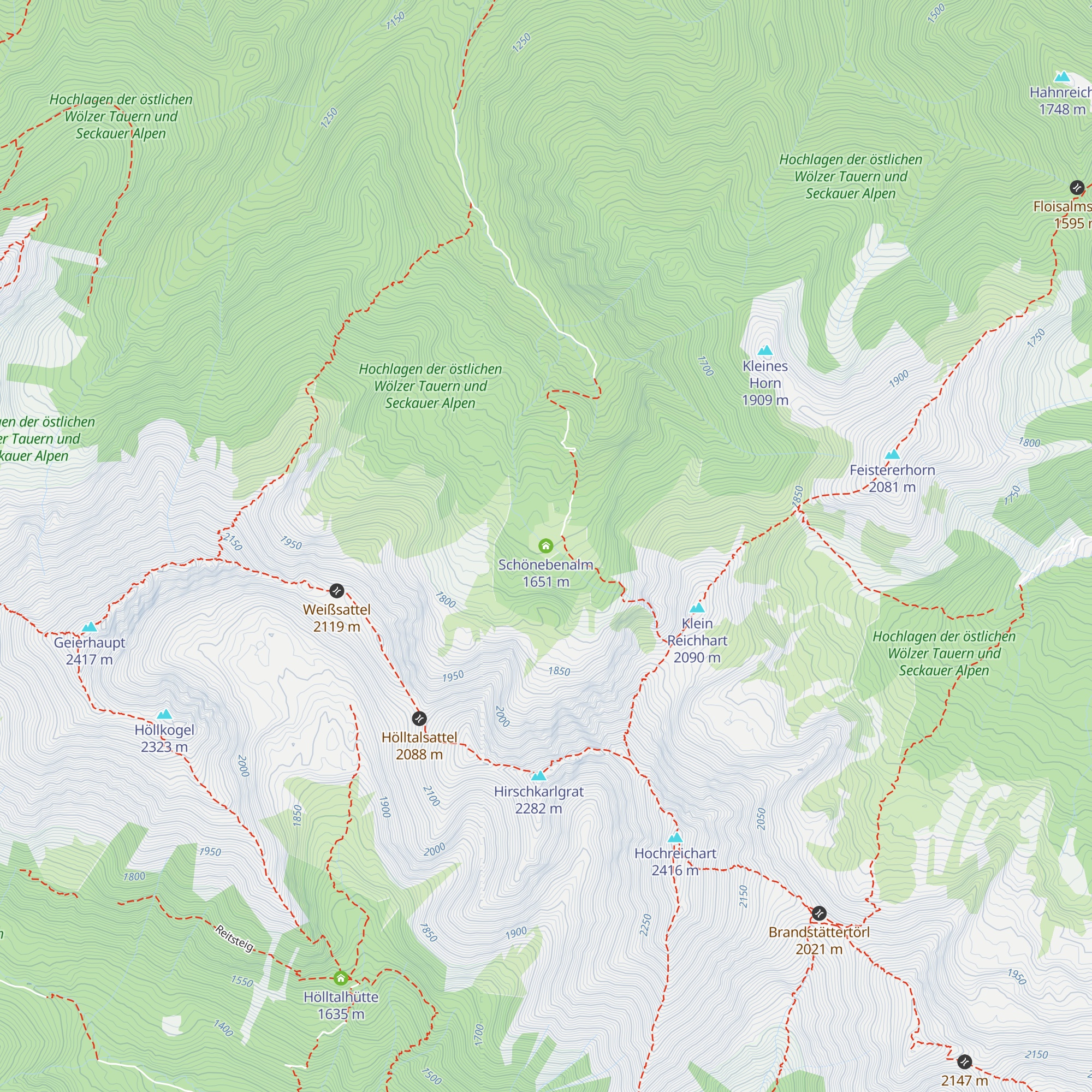 Schönebenalm map
