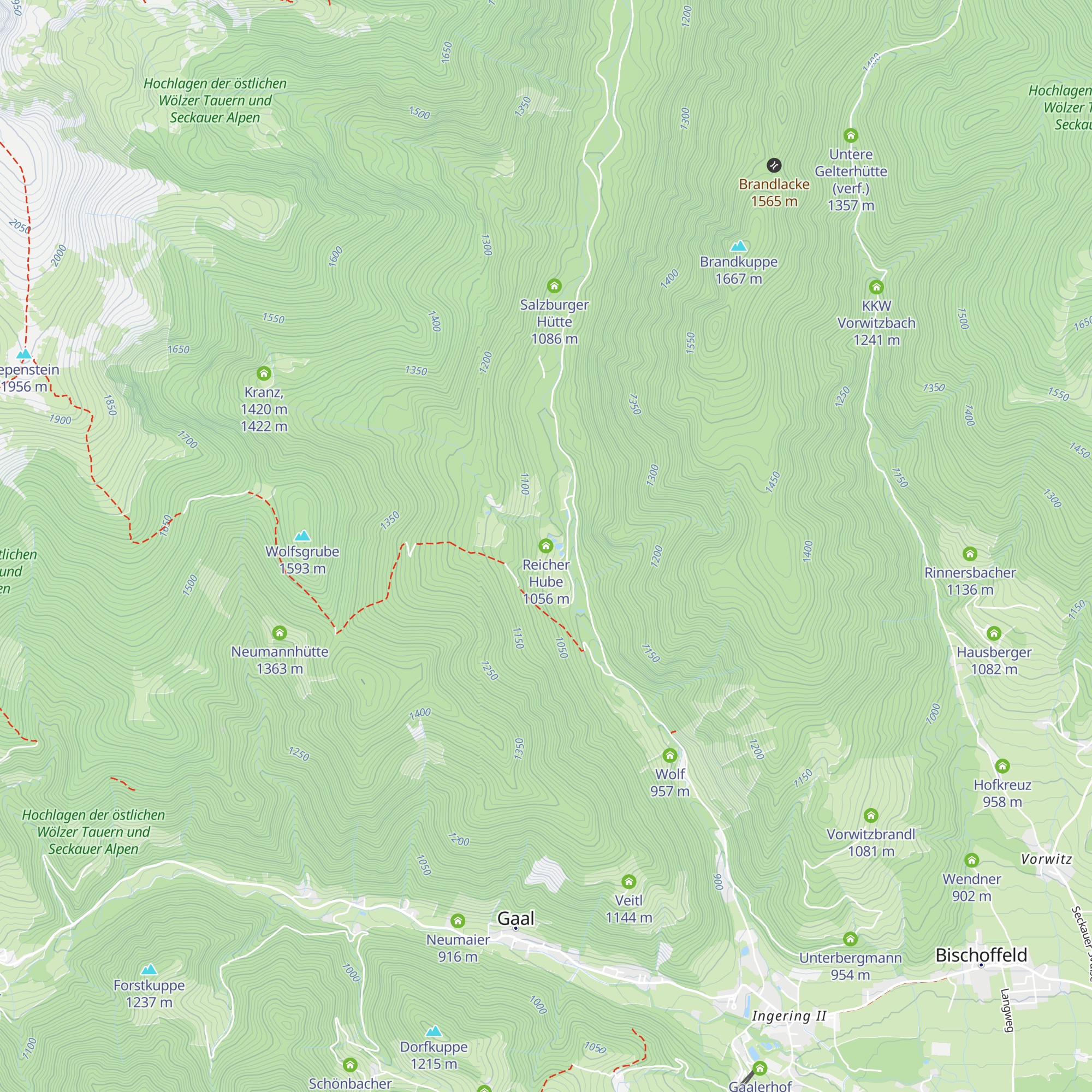 Reicher Hube map
