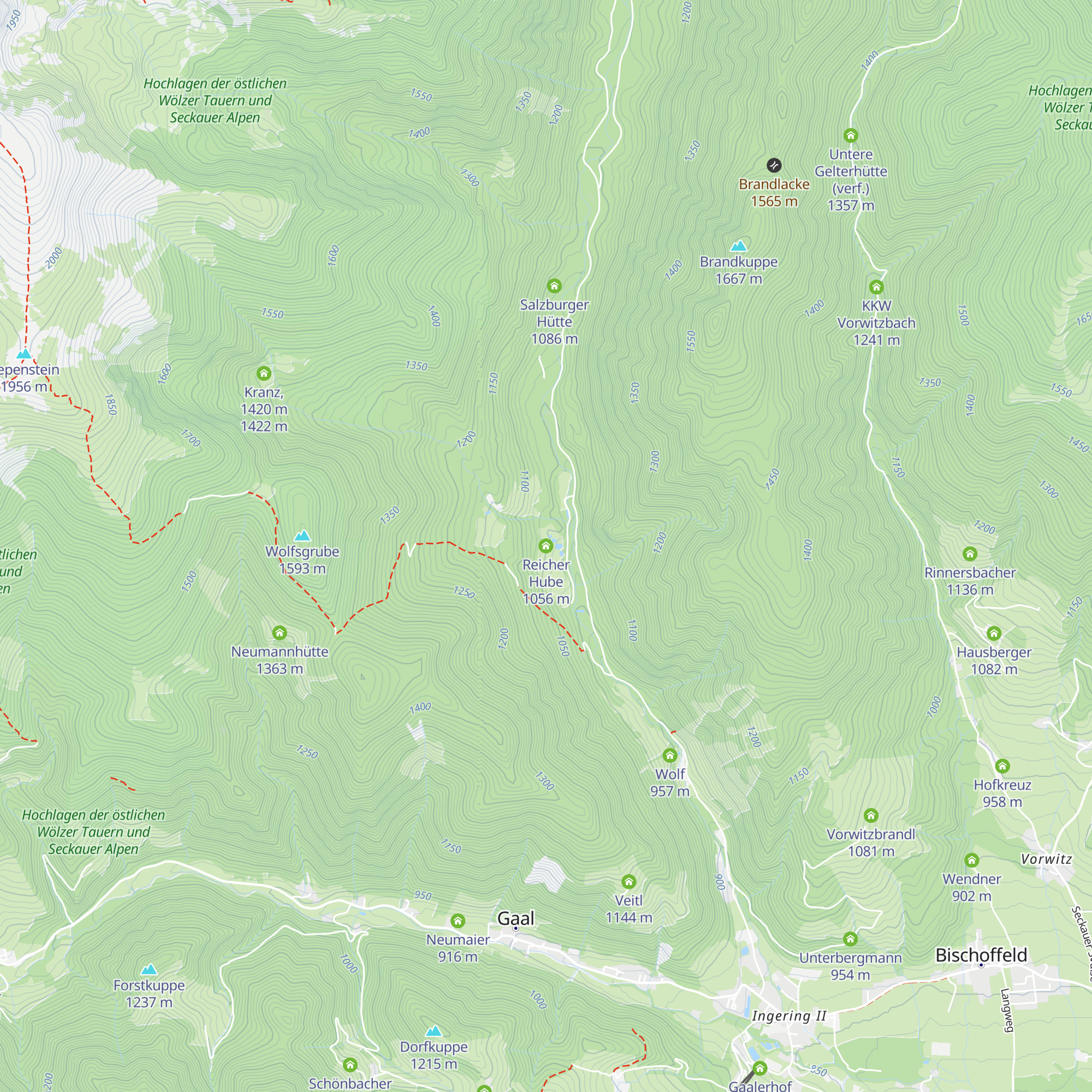 Reicher Hube map
