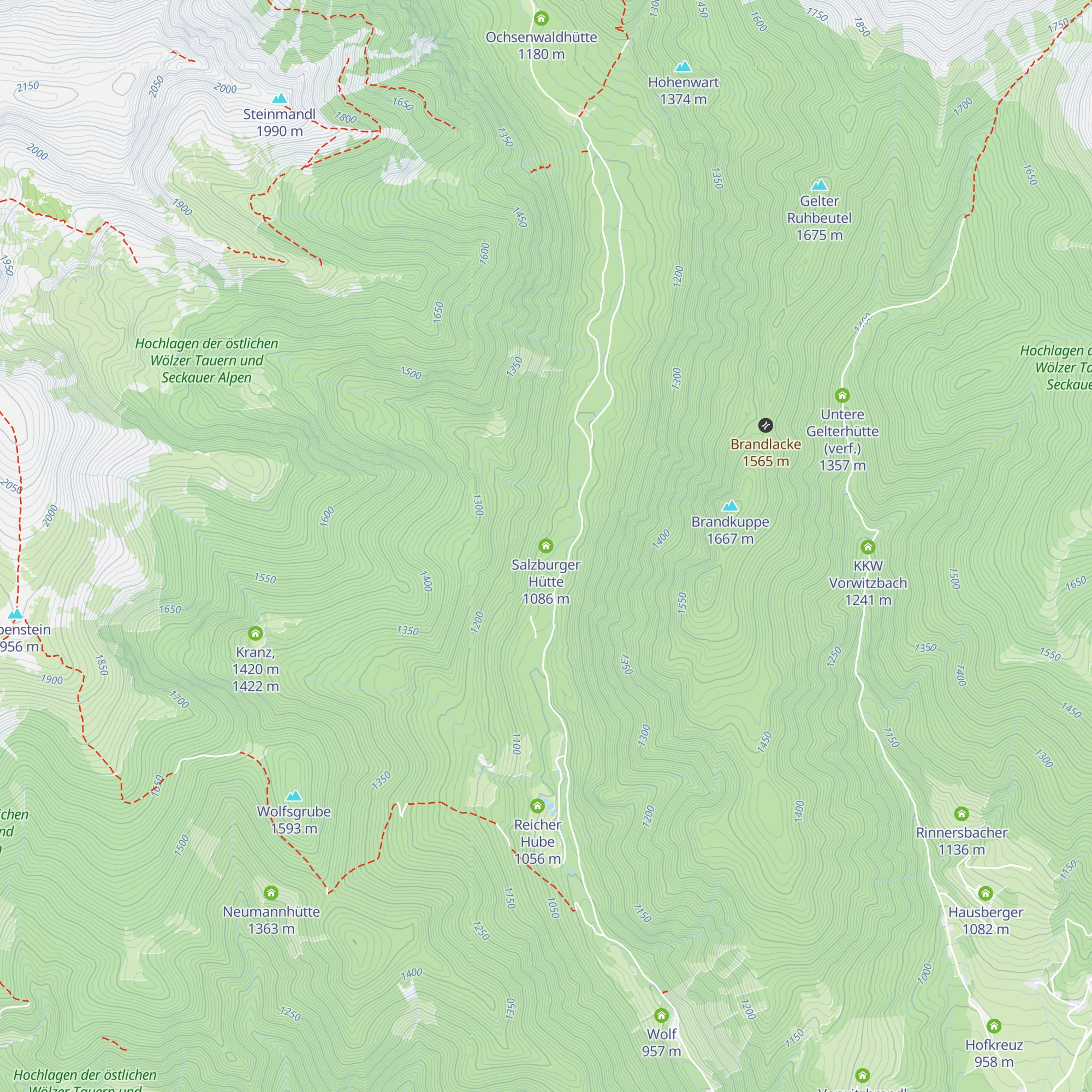 Salzburger Hütte map
