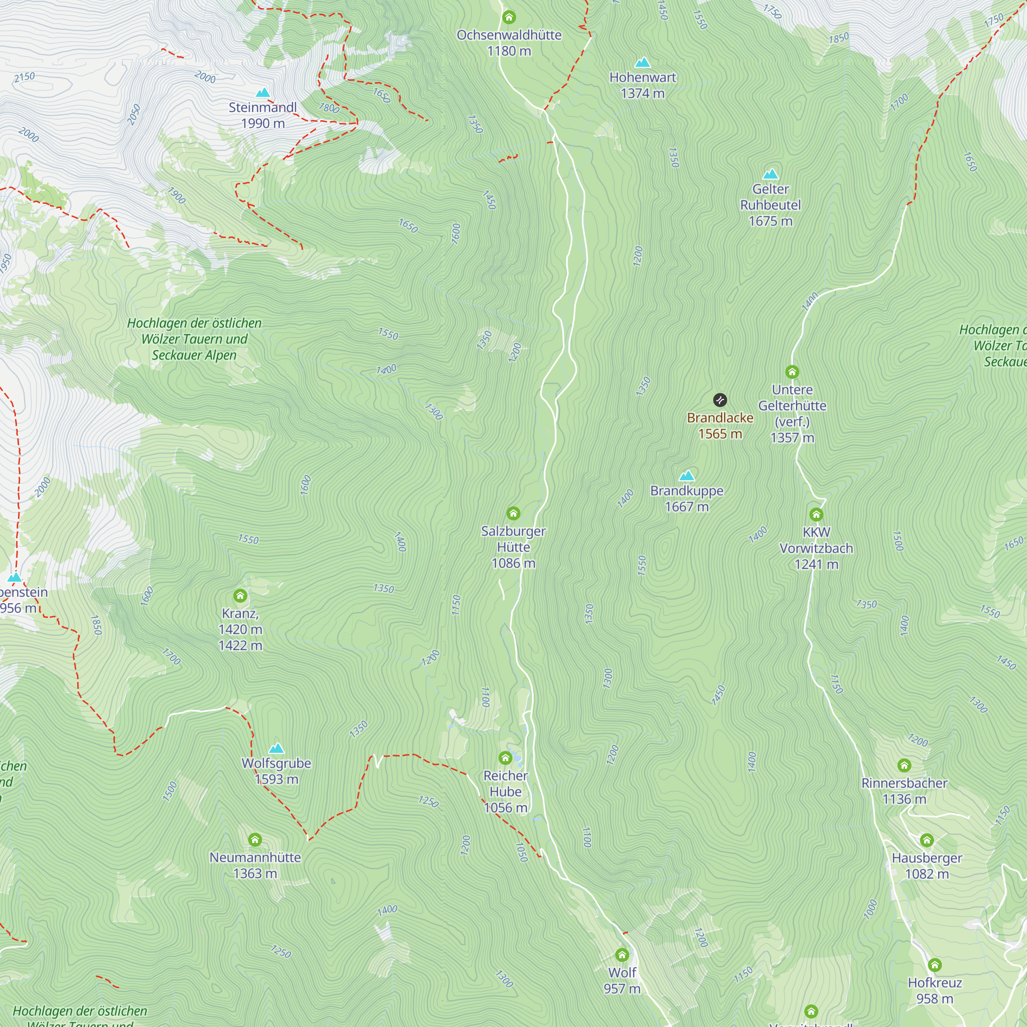 Salzburger Hütte map