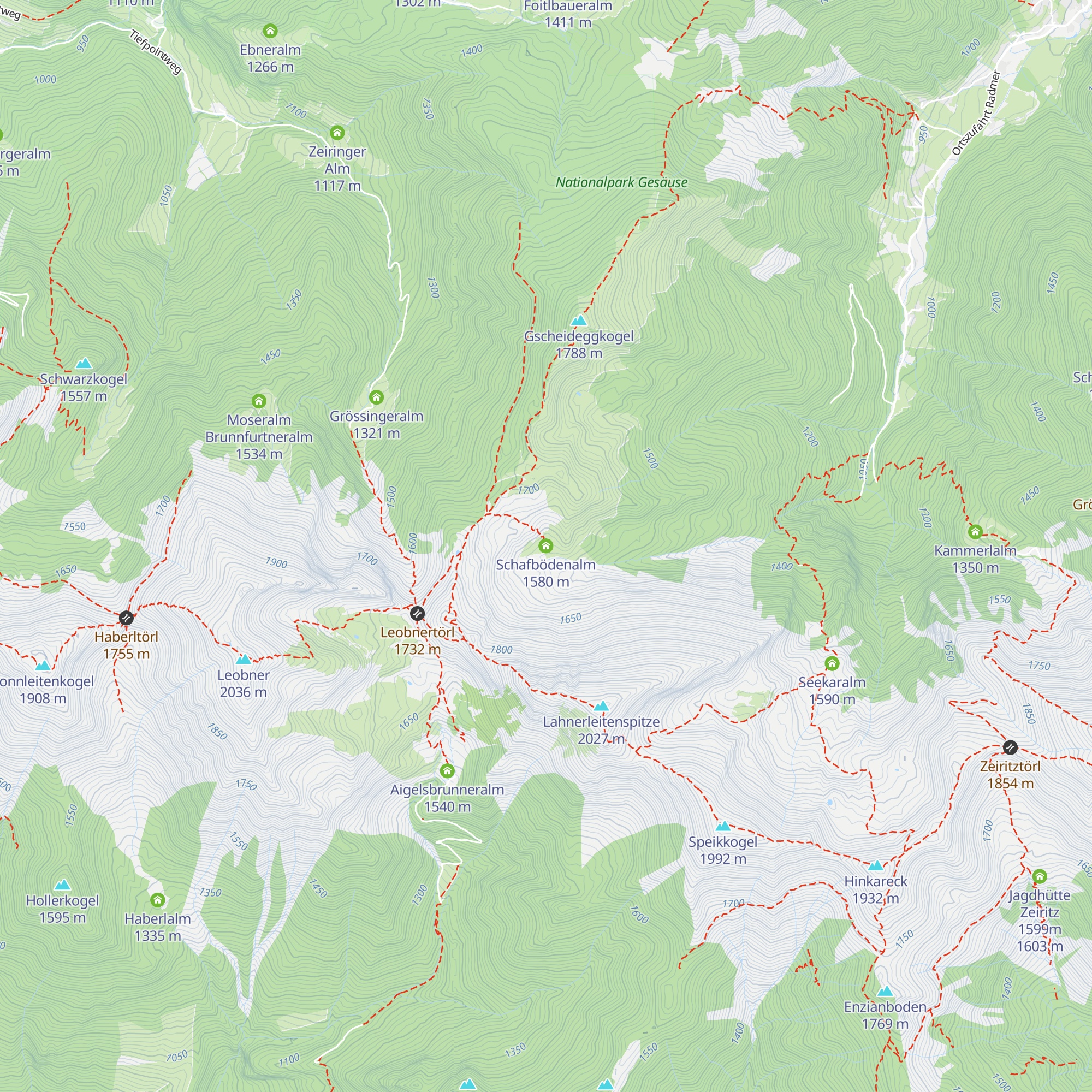 Schafbödenalm map